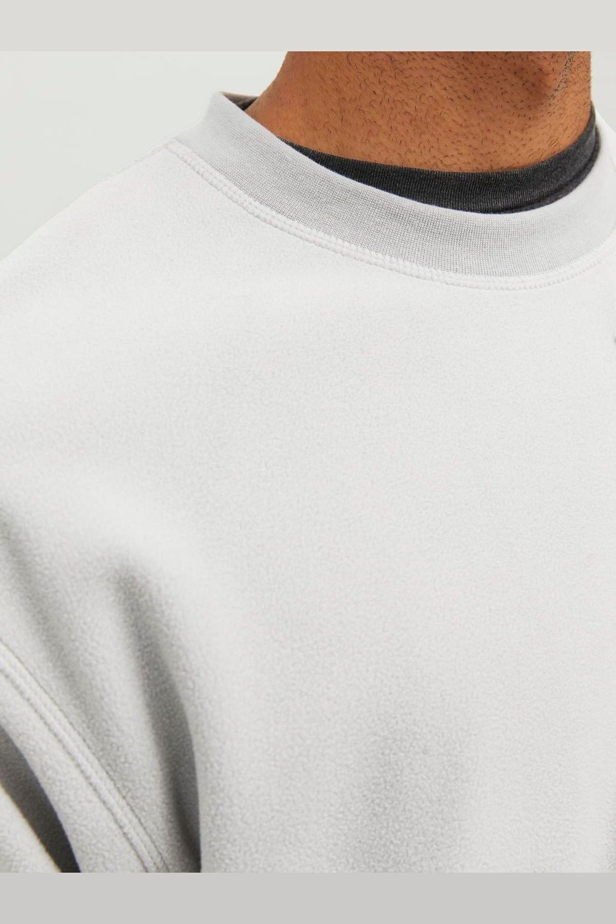 Jack & Jones L.a.b Işlemeli Bisiklet Yaka Polar Sweatshirt