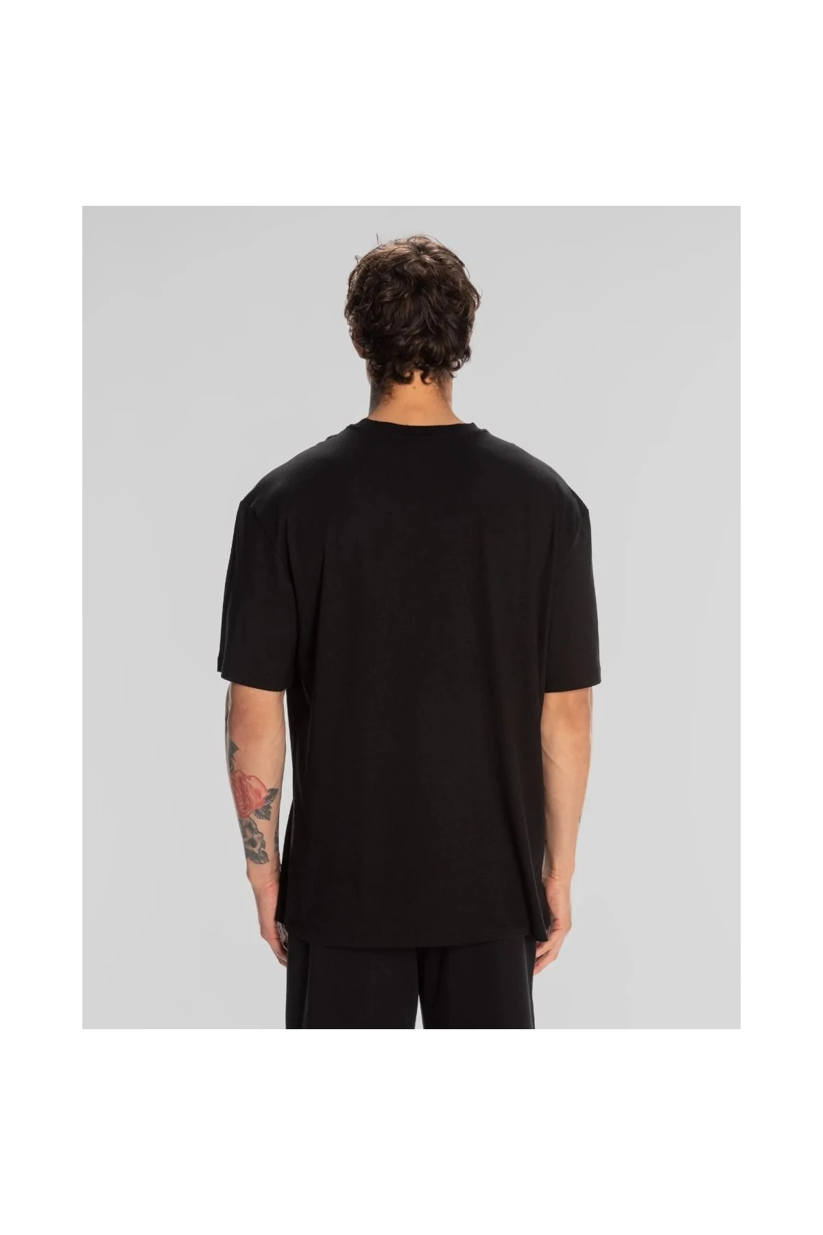 Kappa Logo Adam Erkek Siyah Yuvarlak Yaka Tişört