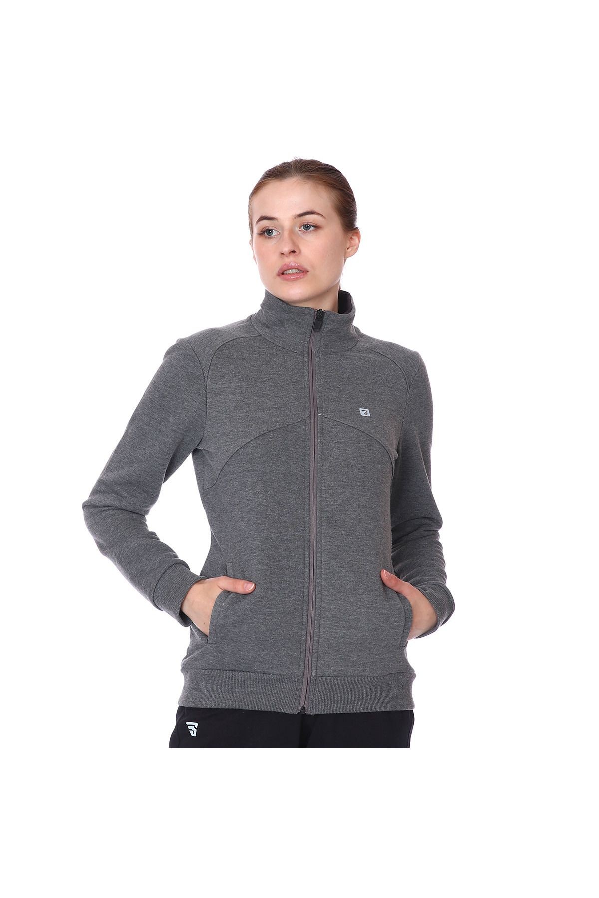 Sportive Raswomust Kadin Antrasit Günlük Stil Sweatshirt 711209-ANT