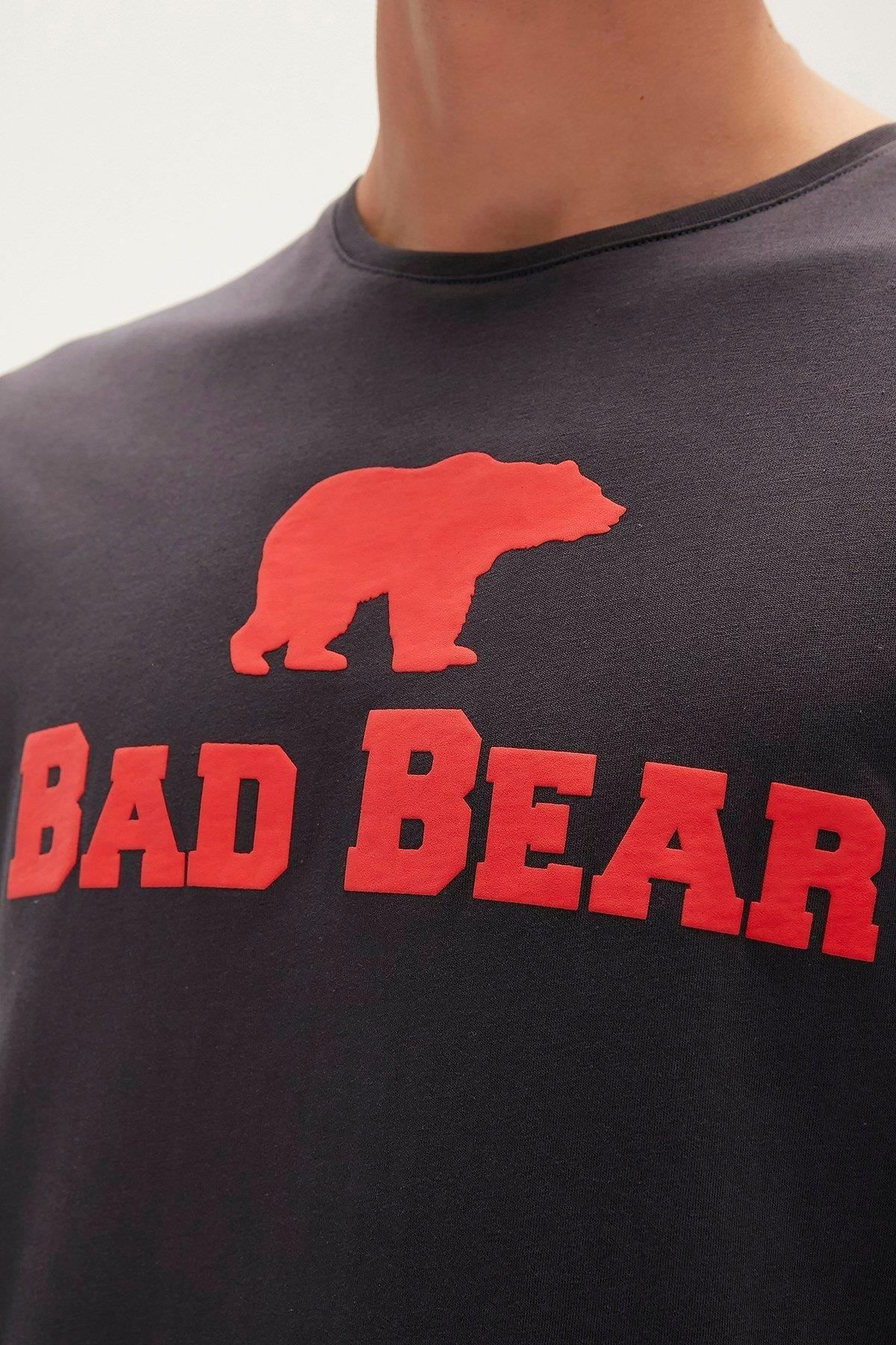 Bad Bear Baskılı Antrasit T-Shirt