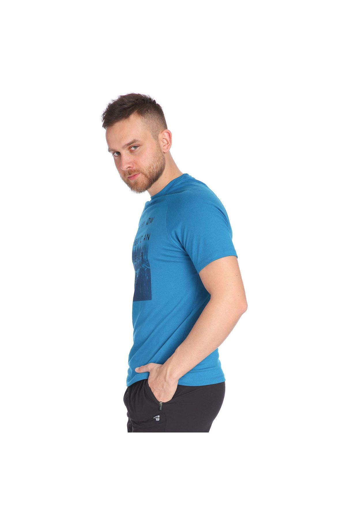 Sportive Erkek Mavi Tişört 711007-Ptr
