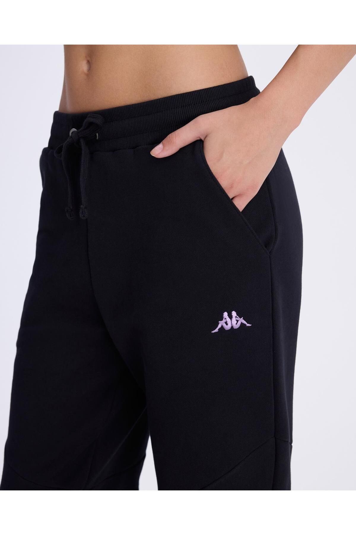 Kappa Authentic Alena Pant Kadın Siyah Comfort Fit Eşofman Altı
