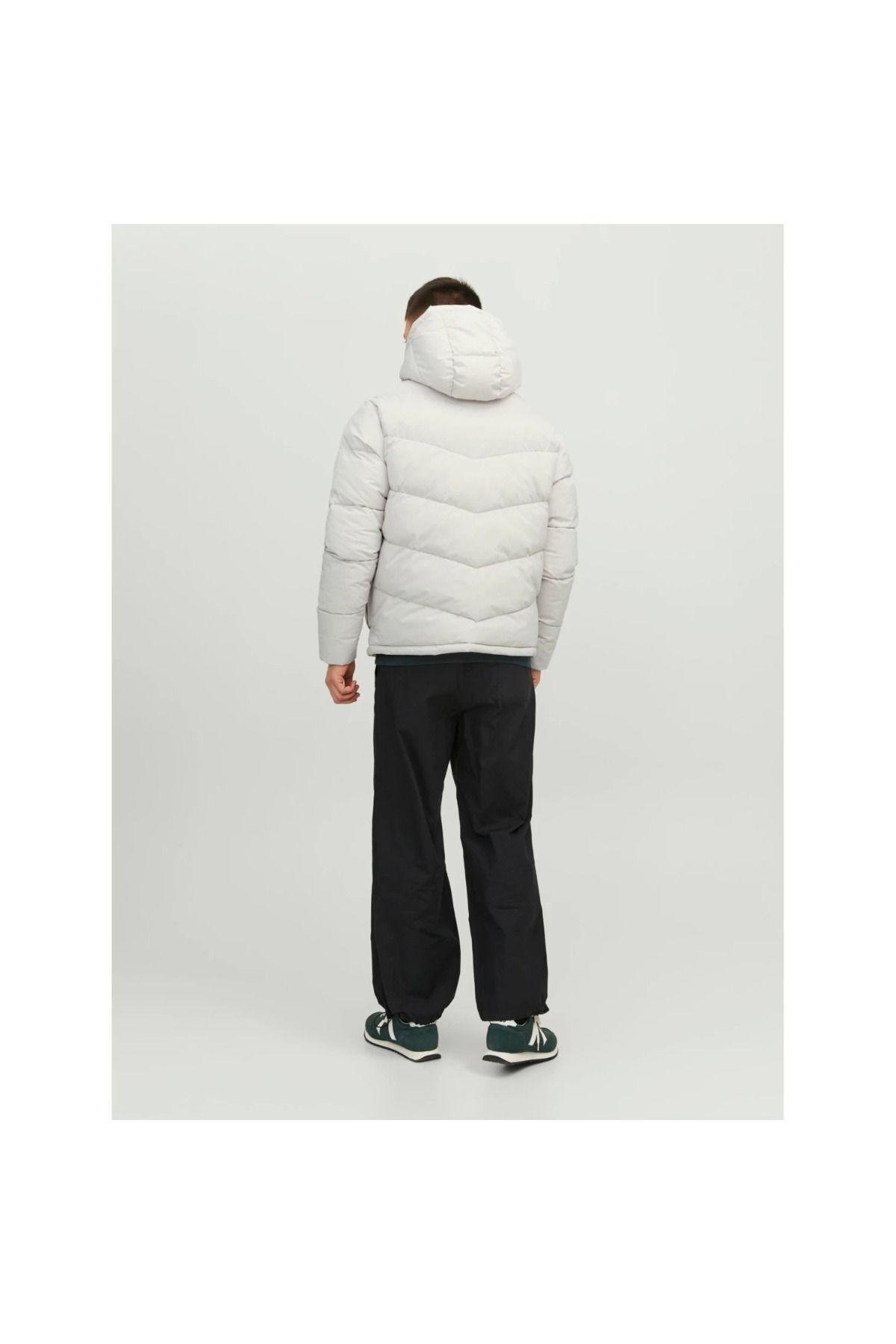 Jack & Jones Kapüşonlu Şişme Siyah Erkek Mont 12238849