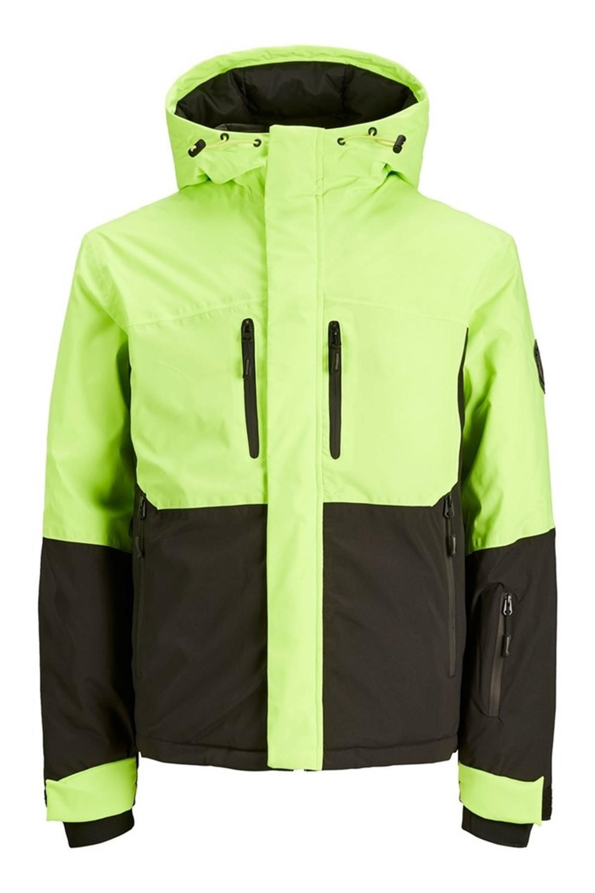 Jack & Jones Jcoalpine Erkek Yeşil Mont 12241637-Safety-Green