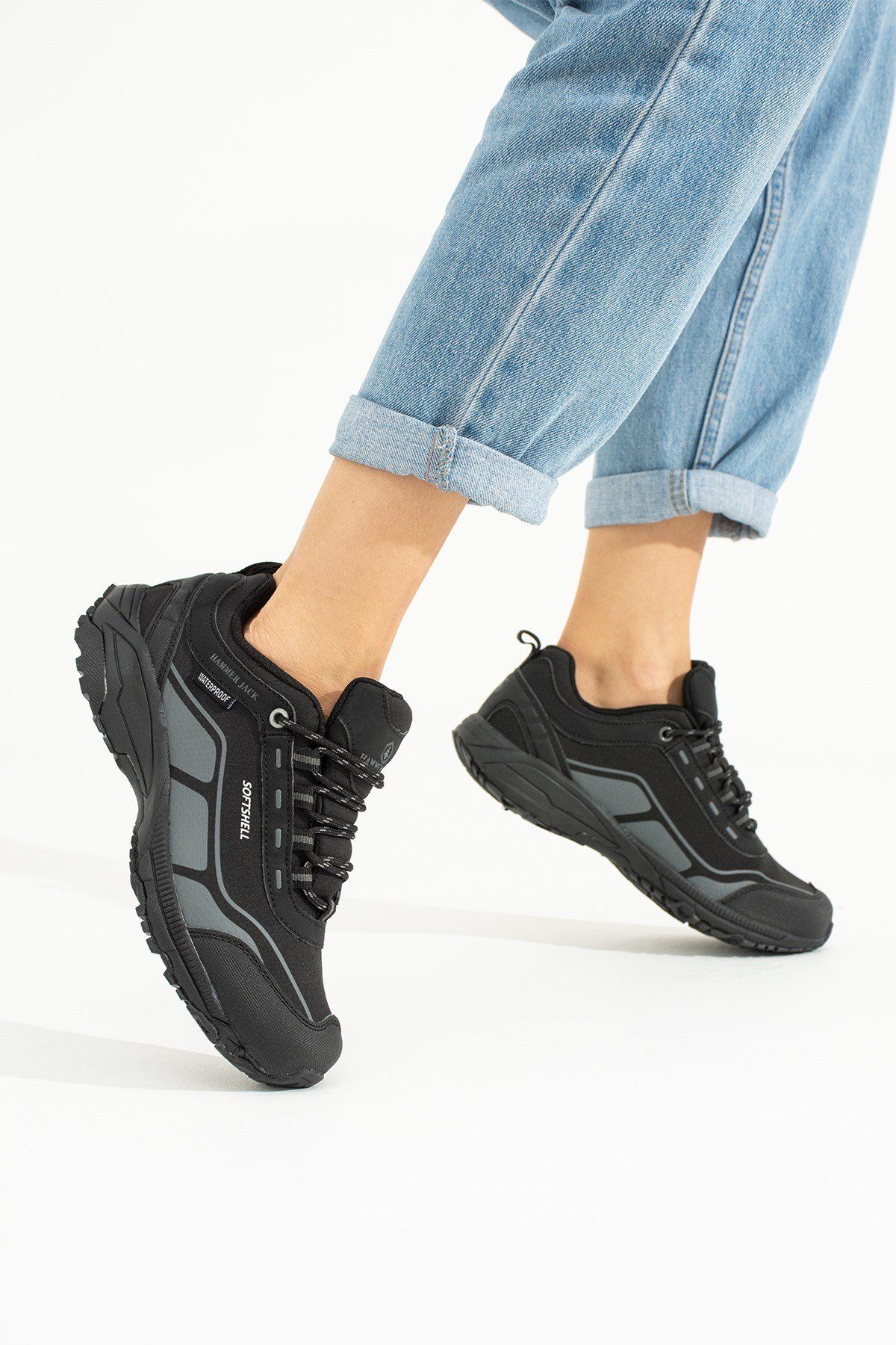 Hammer Jack Berto Su Geçirmez Siyah Gri Outdoor Unısex Ayakkabı