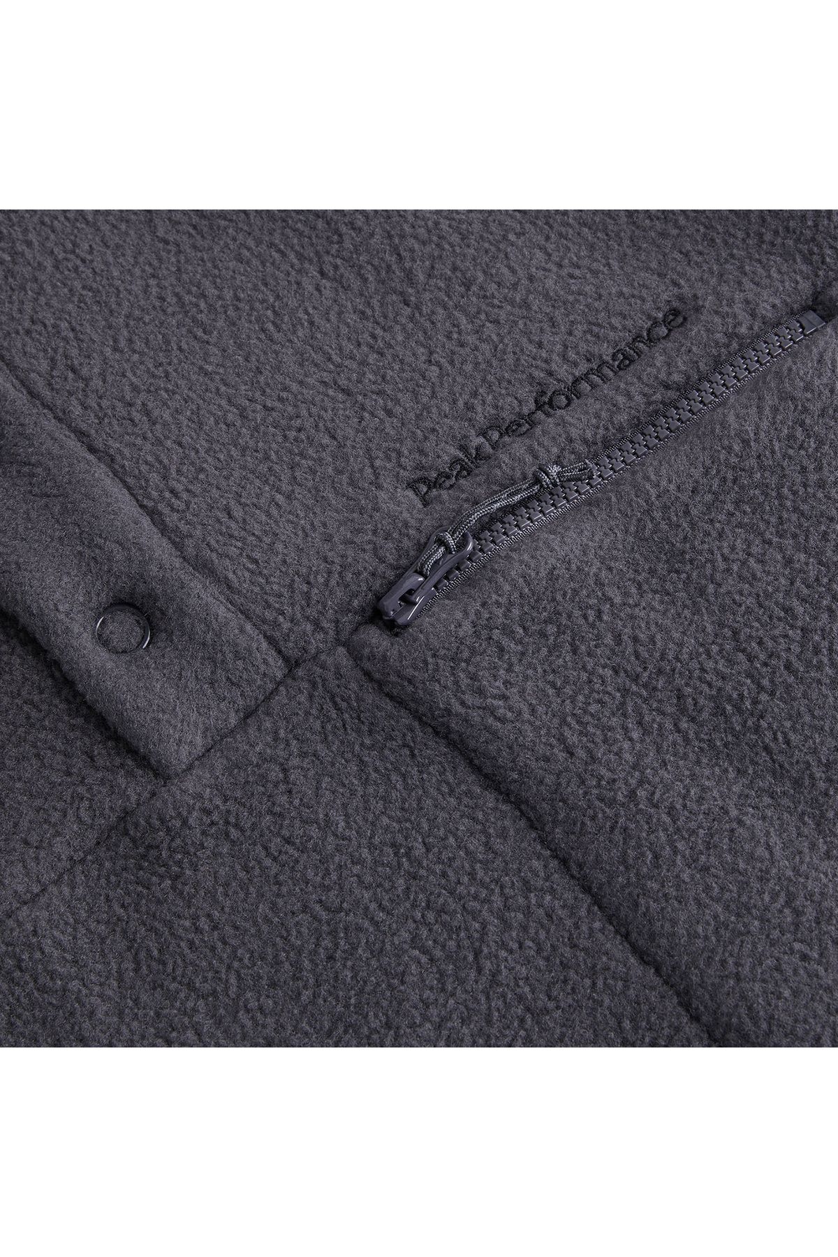 Peak Performance Fleece Snap T-Neck Erkek Polar Sweat Gri G78165010-30315
