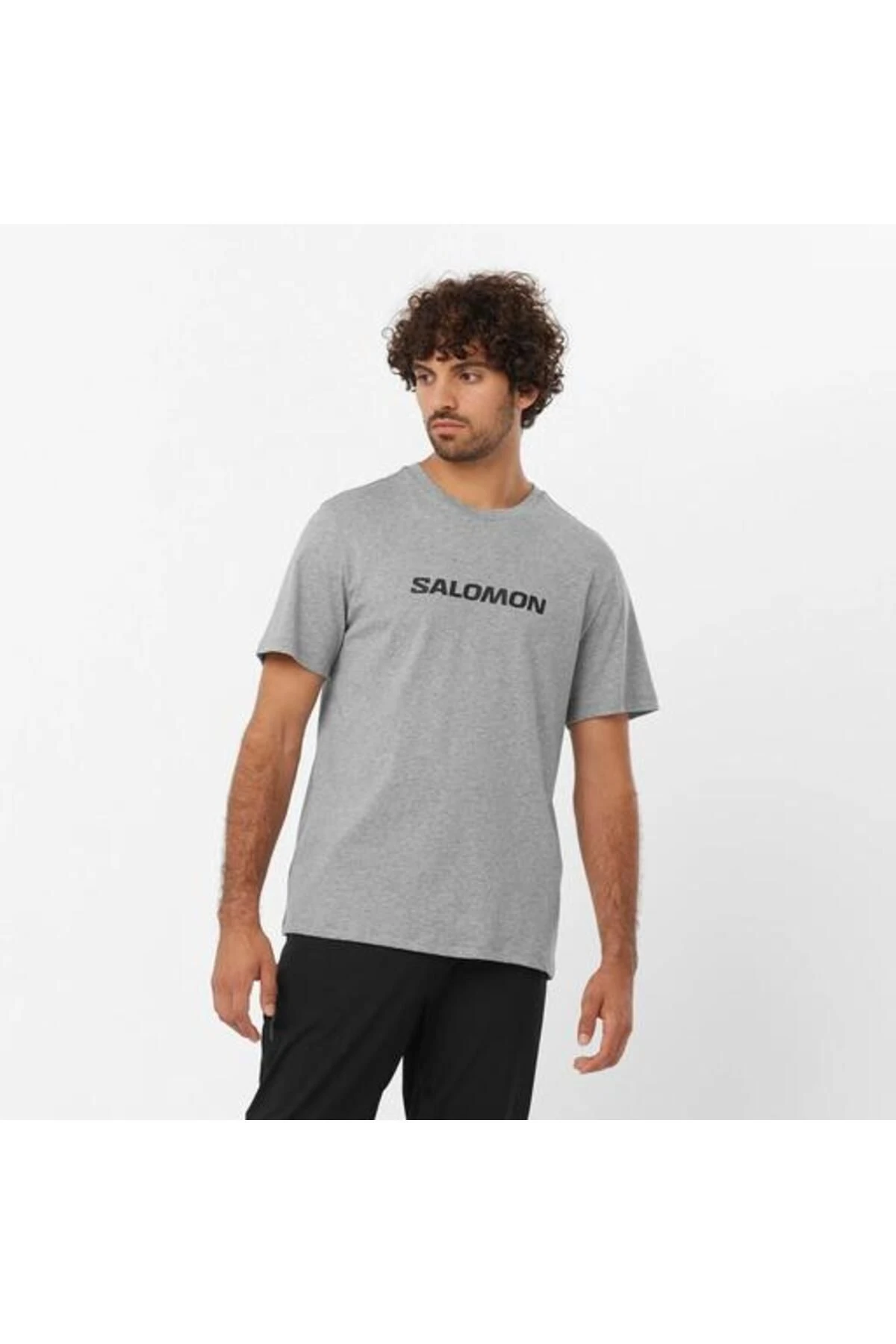 SALOMON SAL LOGO PERF SS TEE M LC2245600 ERKEK GRİ Tişört