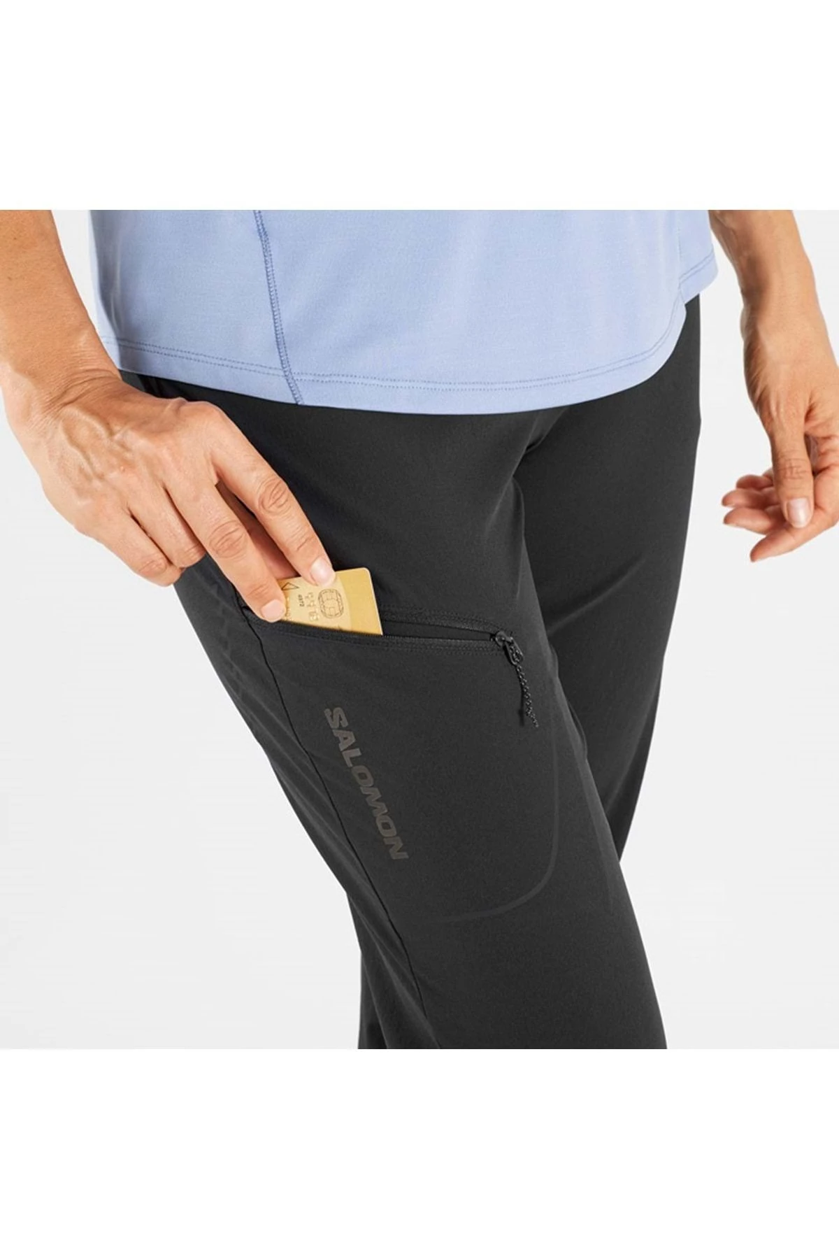 Salomon LC2214500 Wayfarer Kadın Outdoor Kamp Pantolonu SİYAH