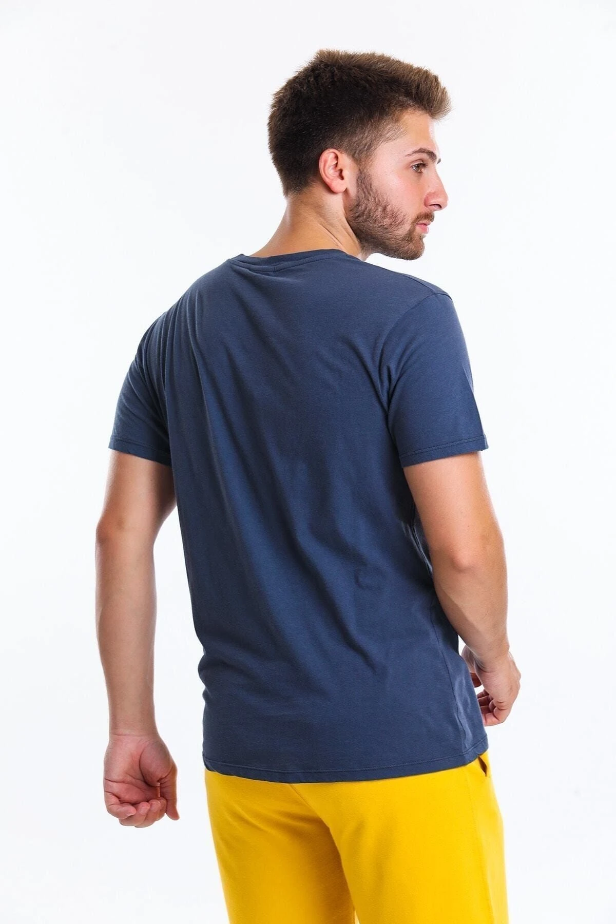 Superfly 22571-MEN Tshirt L.indigo Erkek Kisa Kol T-Shirt