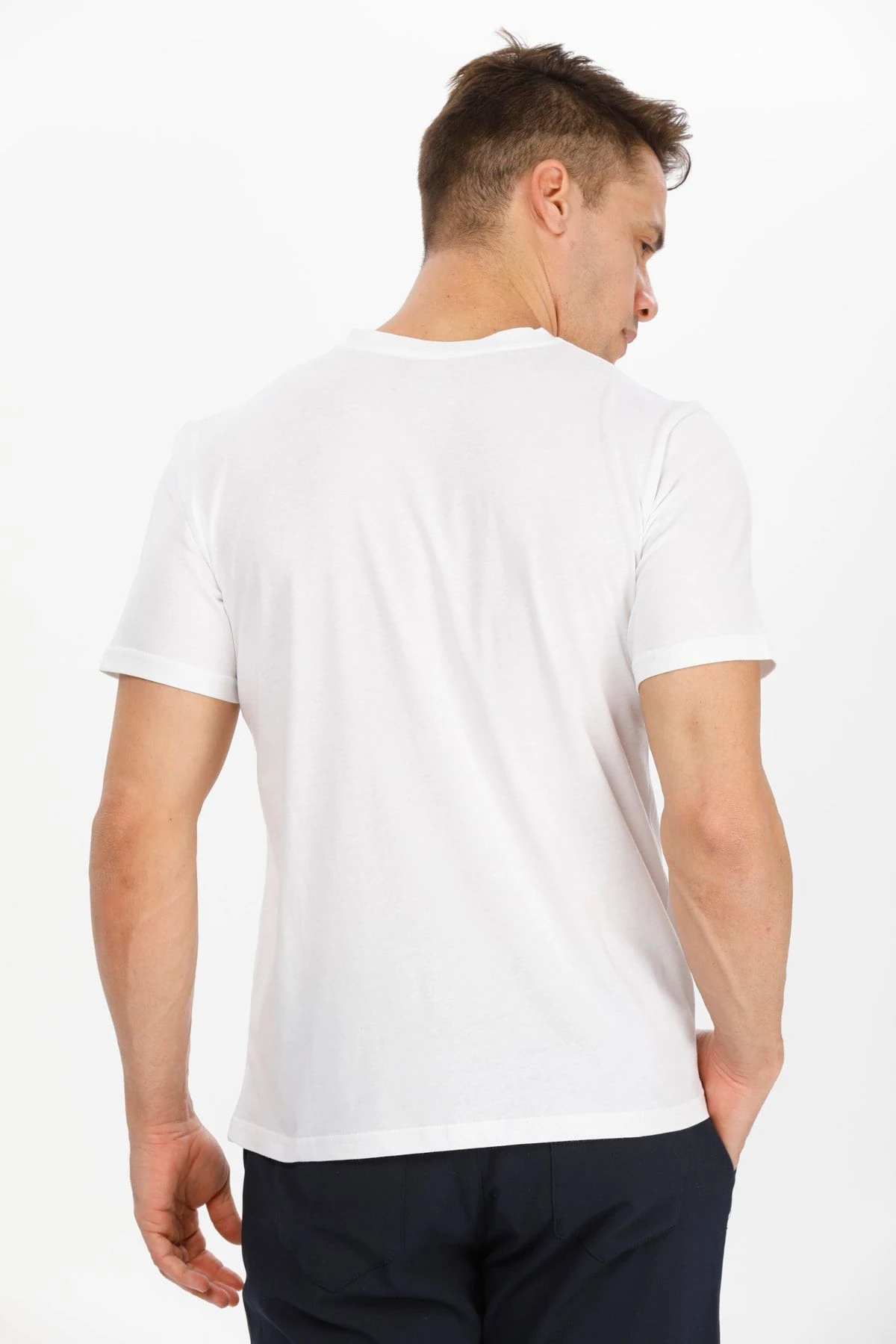 Exuma 1112015 Erkek Beyaz Basic T-Shirt M