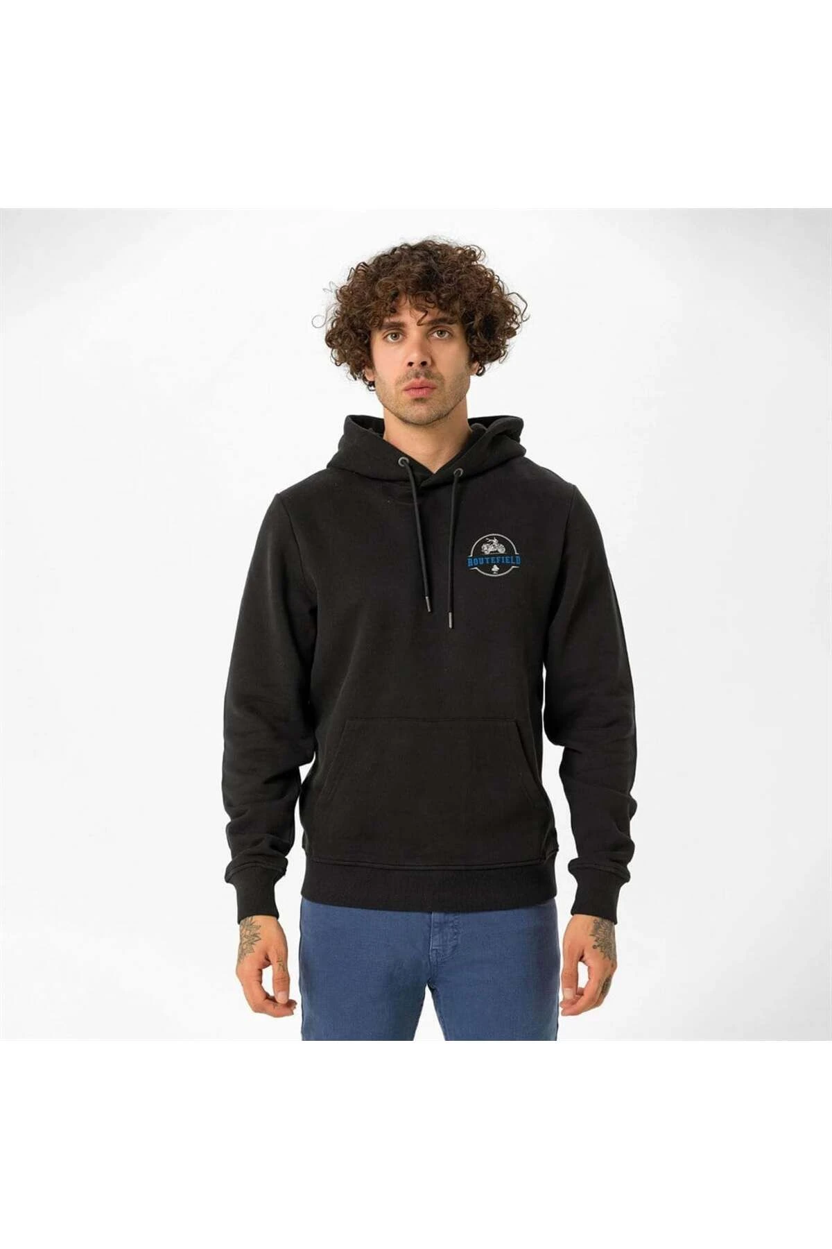 Routefield House Siyah Erkek Sweatshirt RFHOUSE2223-001