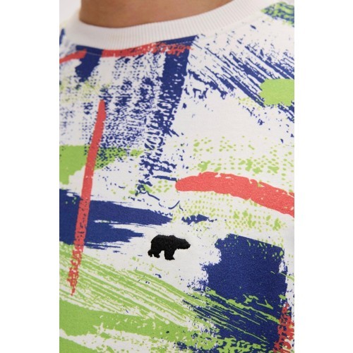 Bad Bear Flame Crewneck Erkek Sweat 24.02.12.017 Off-whıte