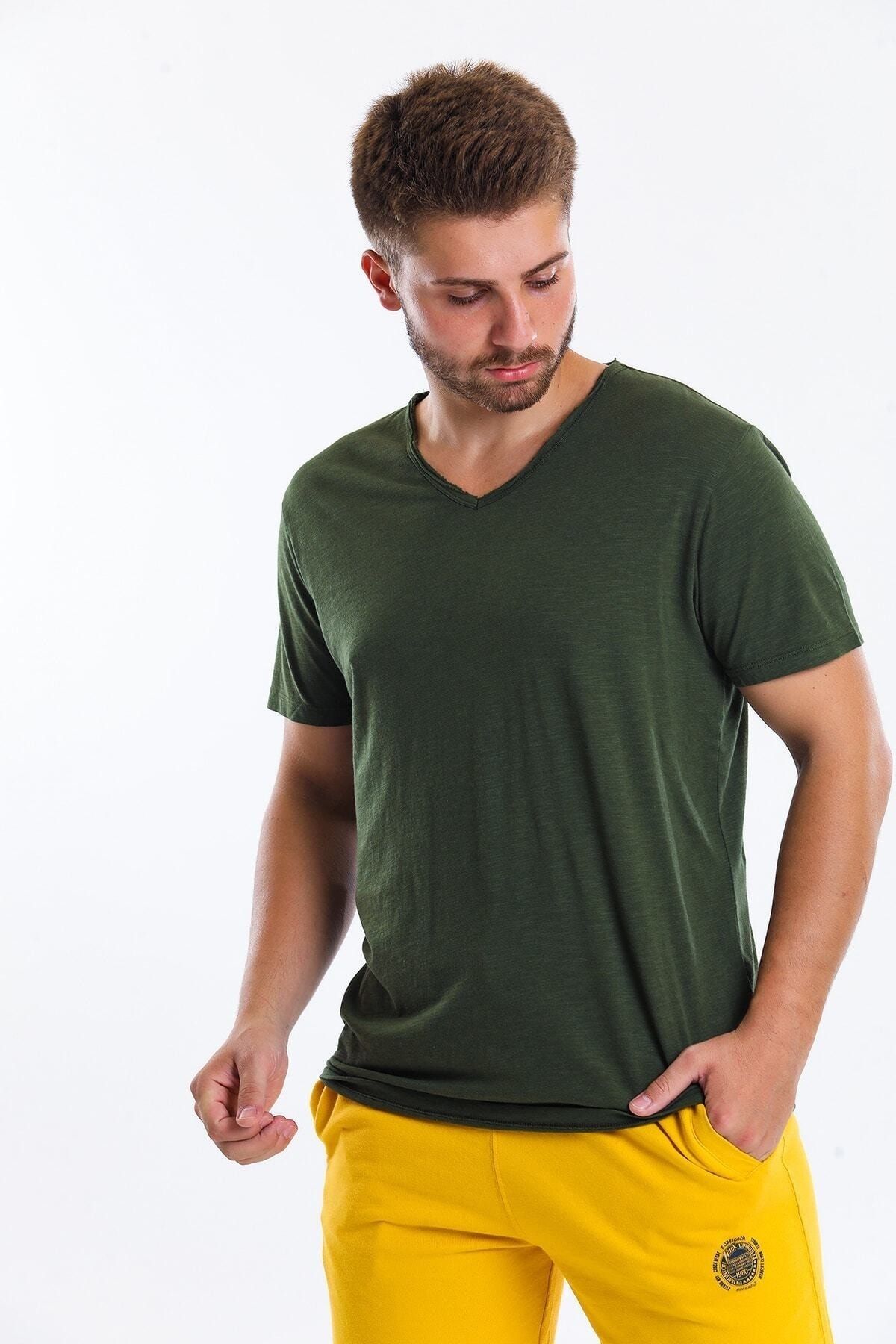 Superfly 22589-MEN Tshirt K.haki Erkek Kisa Kol T-Shirt