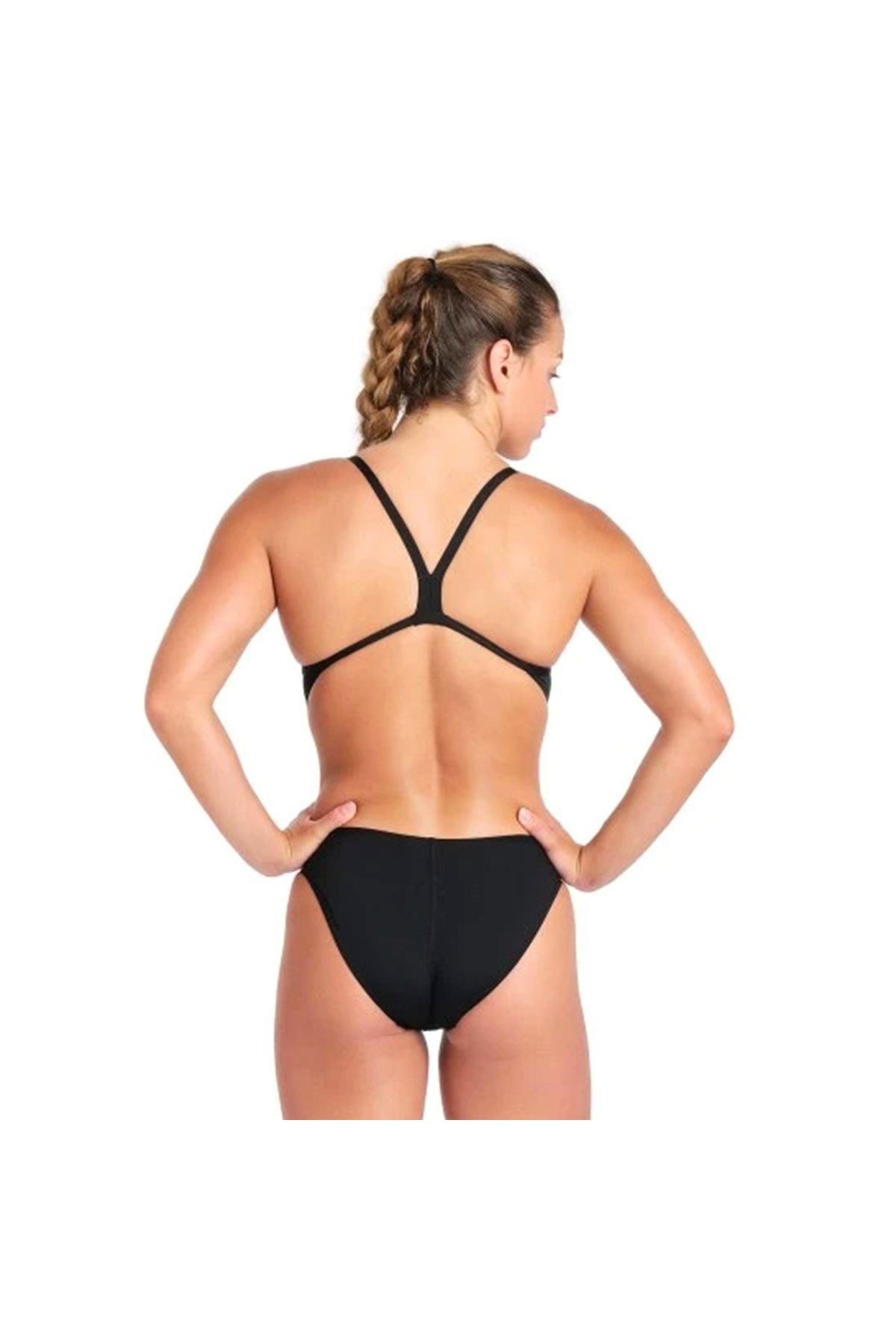 Arena Team Swimsuit Challenge Solid Kadın Siyah Yüzücü Mayosu 004766535