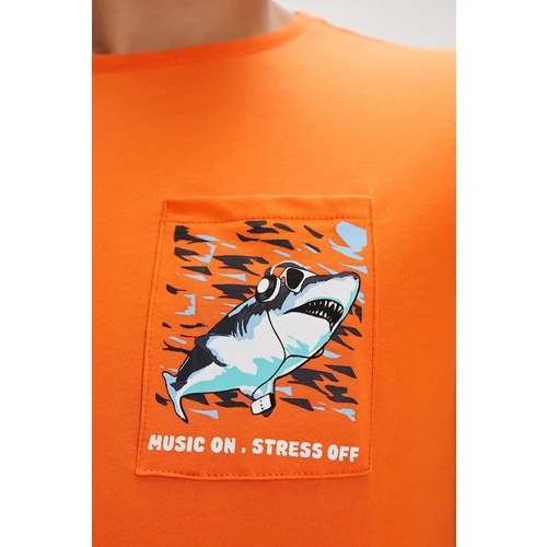 Bad Bear Francis Turuncu Baskılı Erkek Tişört