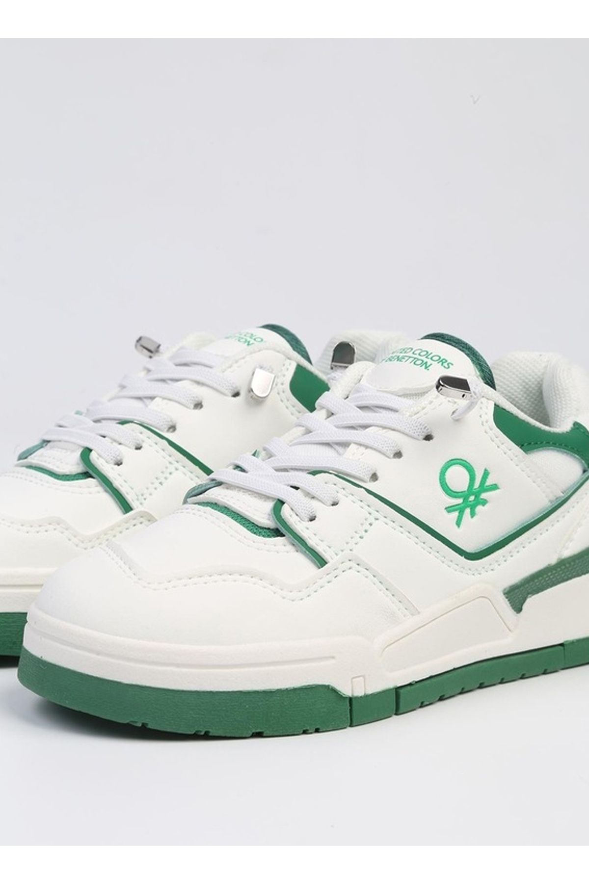 Benetton Beyaz - Yeşil Erkek Sneaker BNI-10082