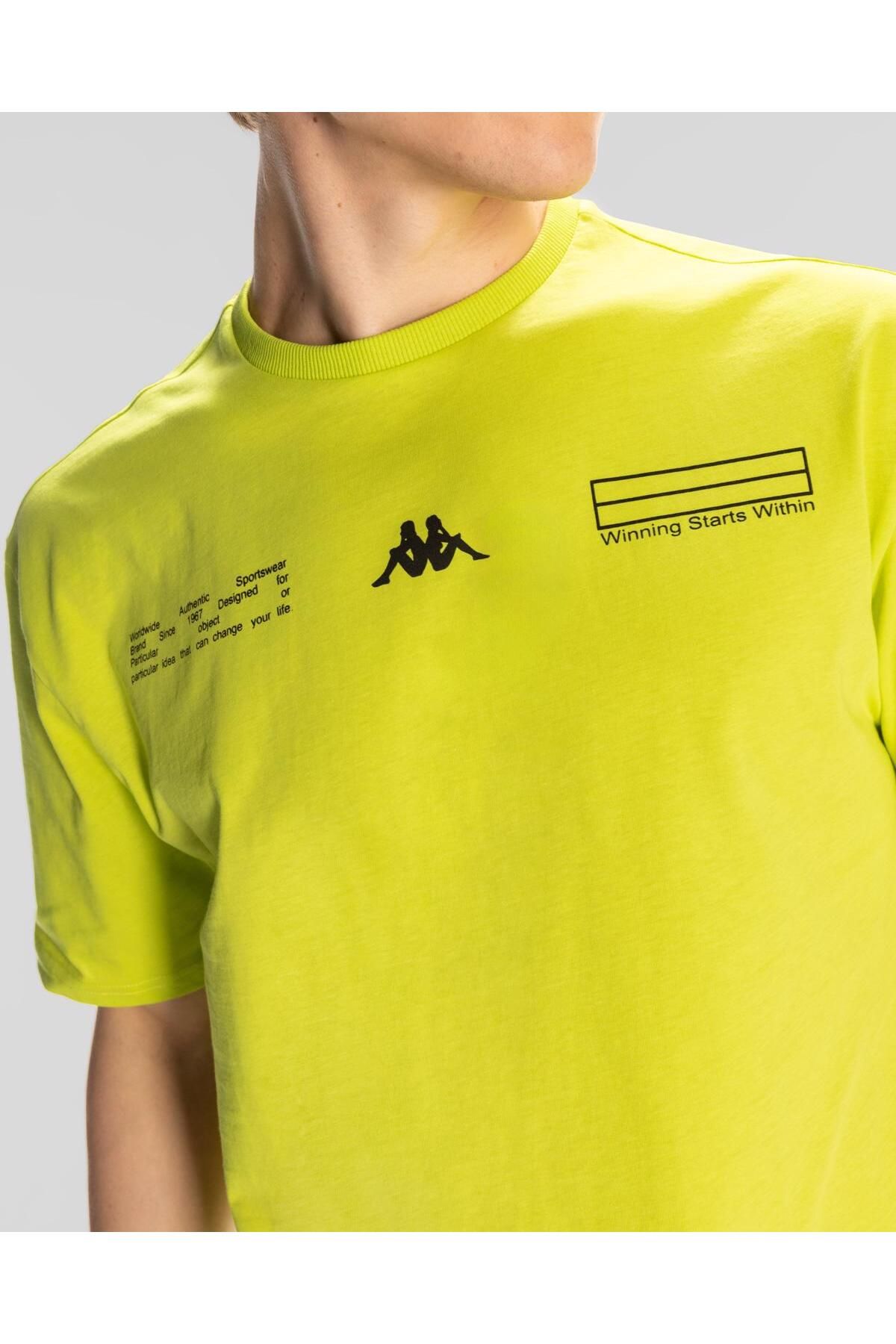 Kappa Authentic Alvin Erkek Yeşil Comfort Fit Tişört