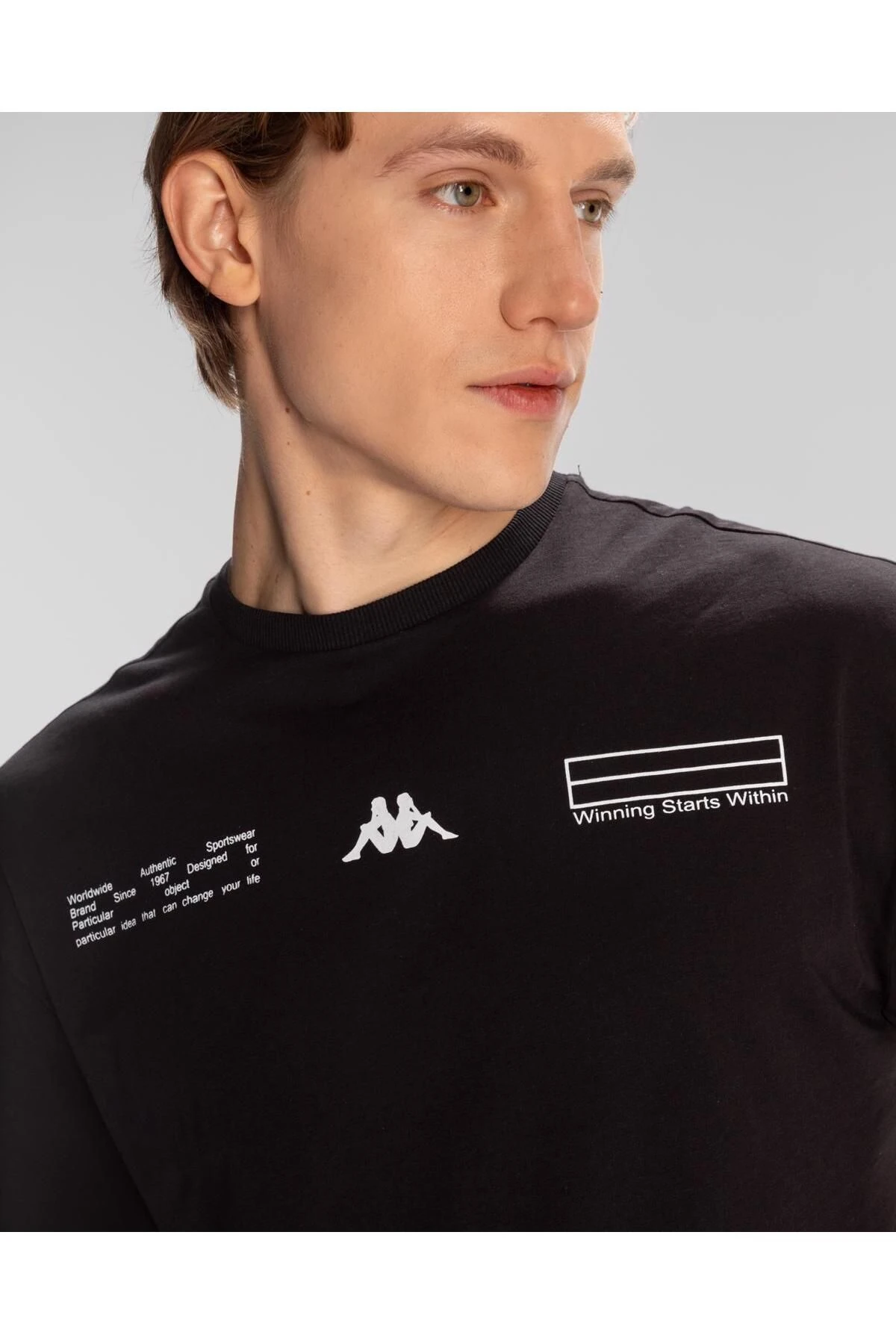 Kappa Authentic Alvin Erkek Siyah Yuvarlak Yaka Tişört