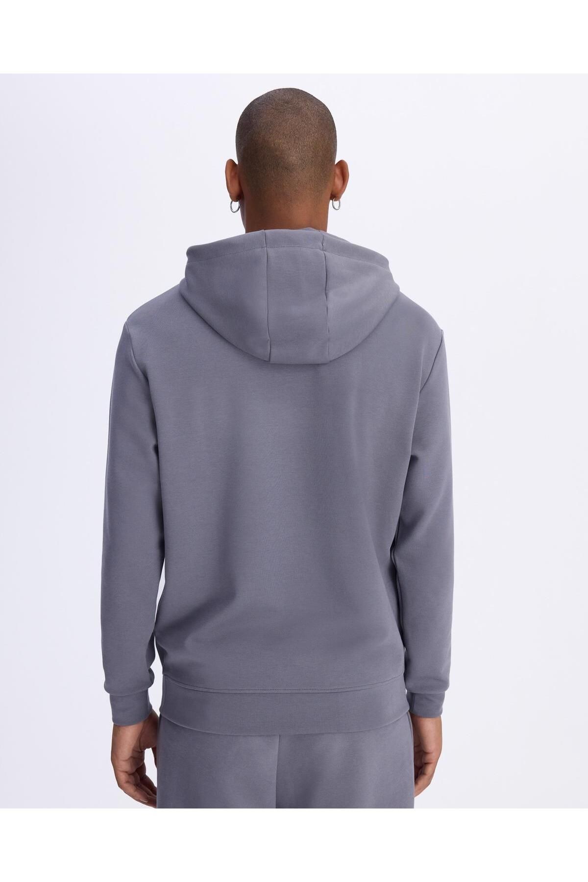 Kappa Logo Brian Hoodie Erkek Volkanik Gri Regular Fit Hoodie