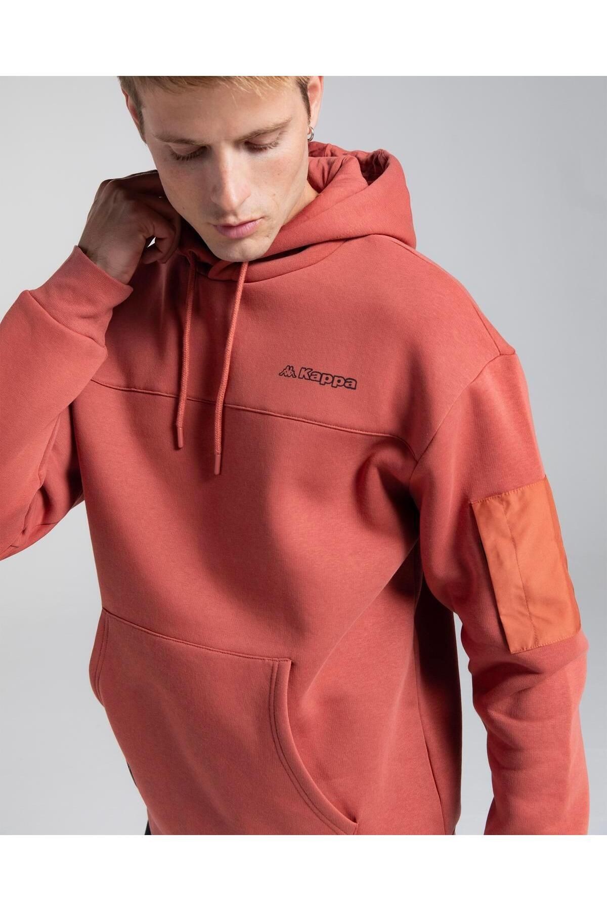 Kappa Authentic Hita Erkek Kiremit Oversize Fit Hoodie