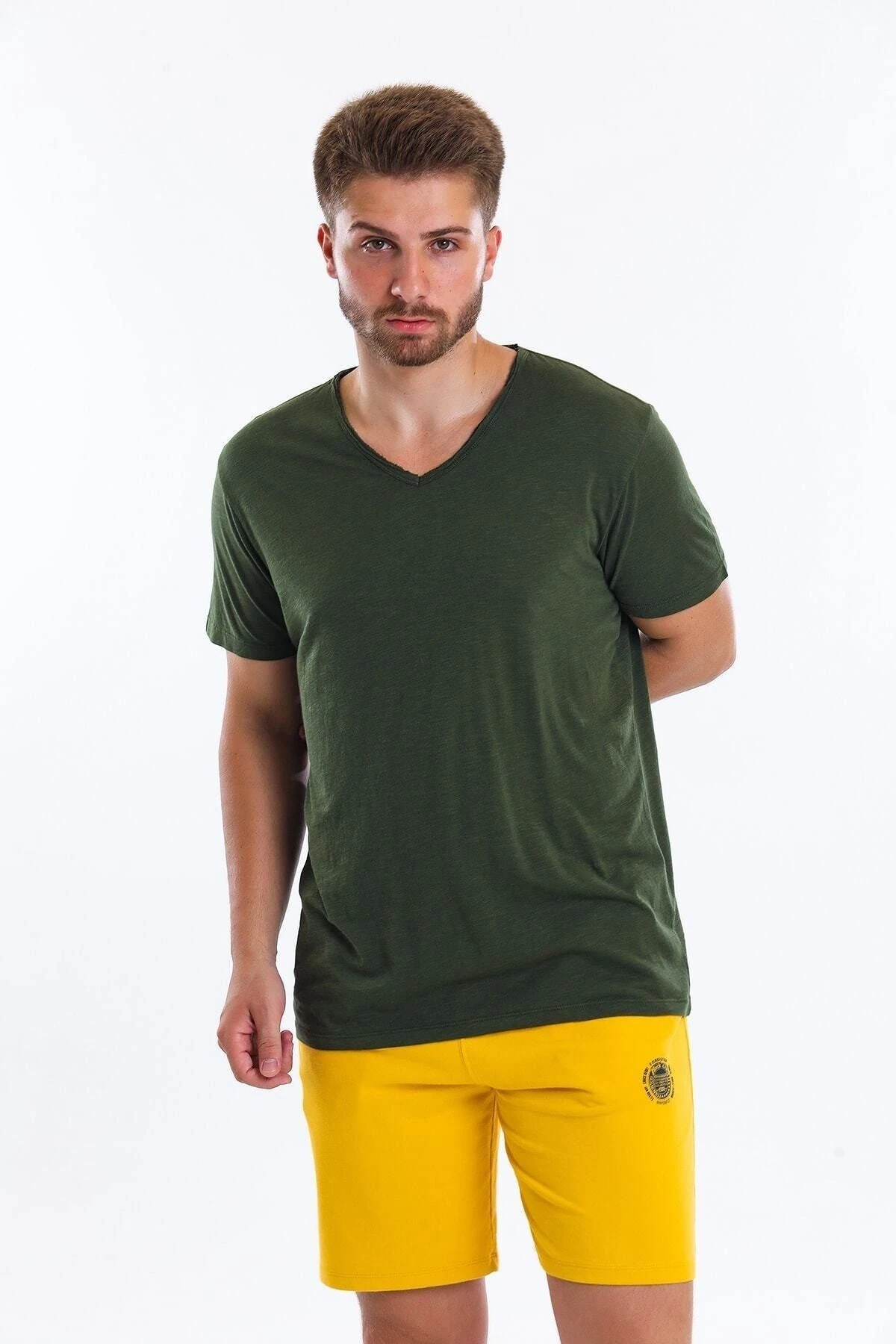 Superfly 22589-MEN Tshirt K.haki Erkek Kisa Kol T-Shirt