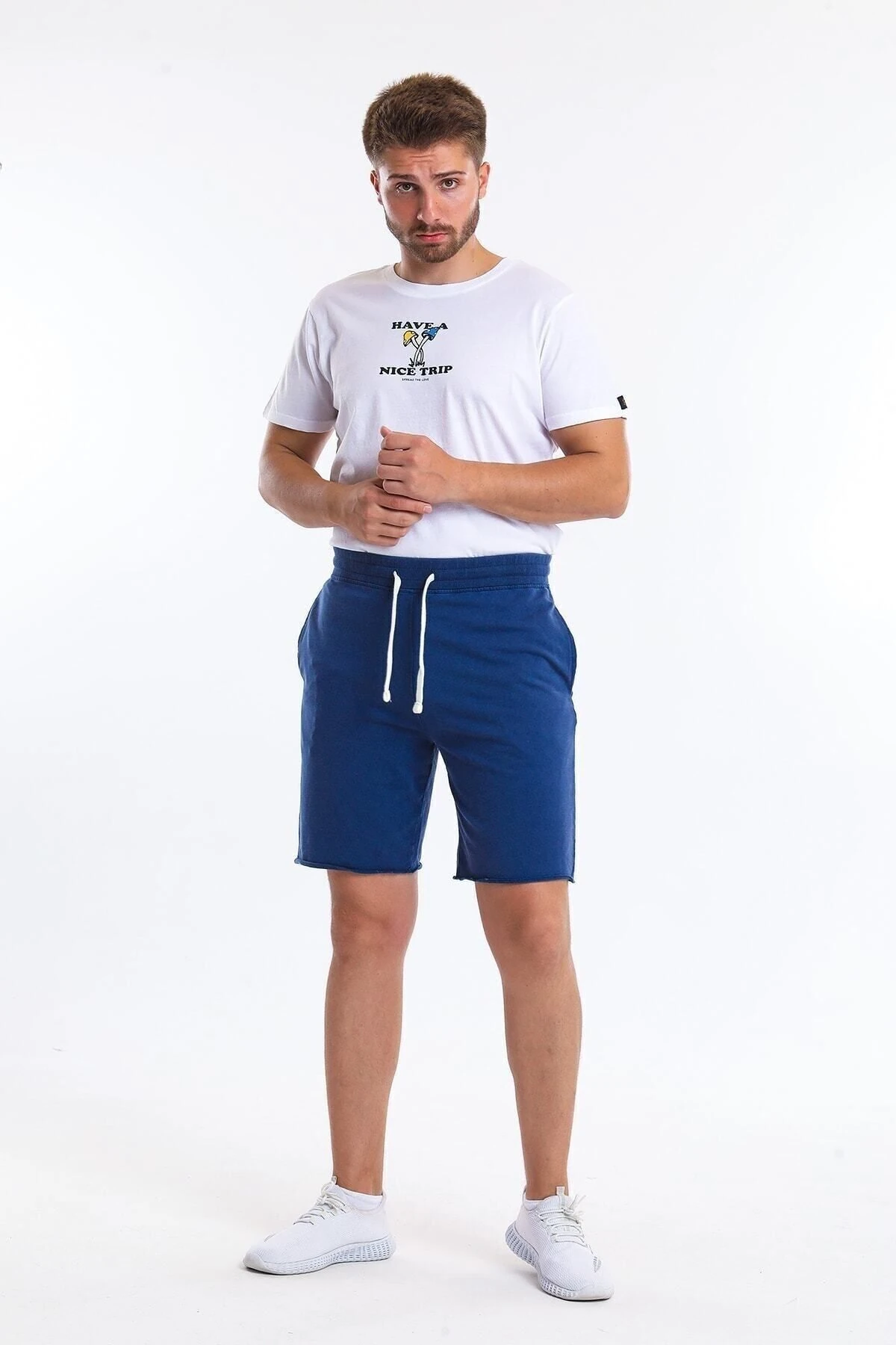 Superfly 22636-MEN Sw Short Indıgo Lacivert Erkek Şort