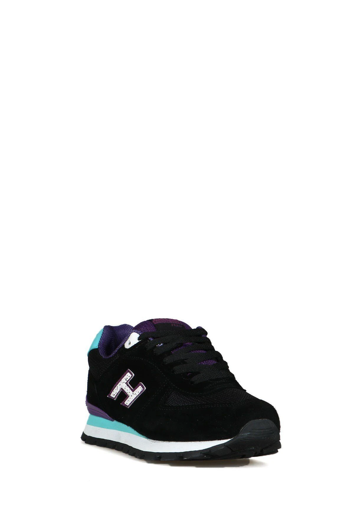 Hammer Jack Peru Hakiki Deri Siyah-Mor Kadın Ayakkabı