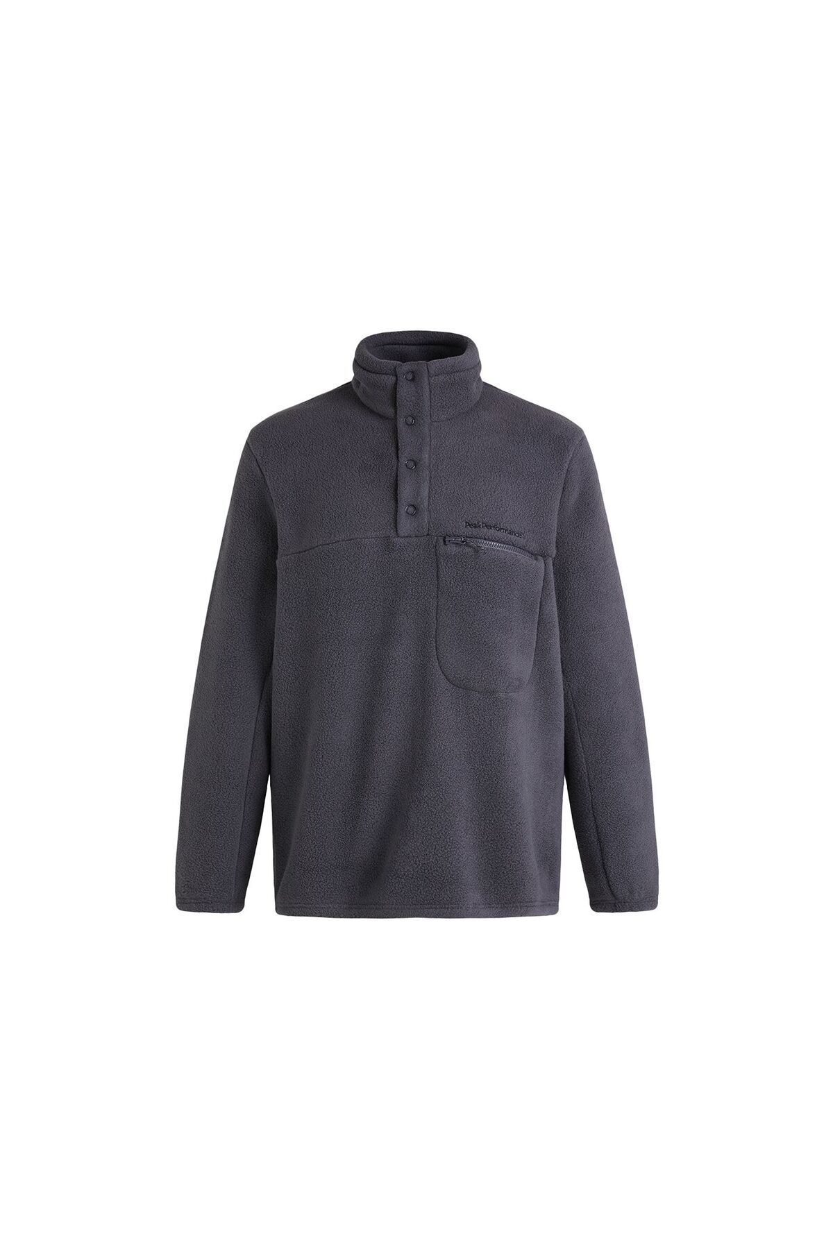 Peak Performance Fleece Snap T-Neck Erkek Polar Sweat Gri G78165010-30315