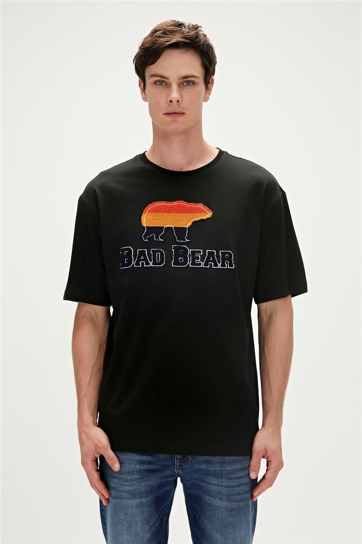 Bad Bear Tripart Erkek Siyah T-shirt