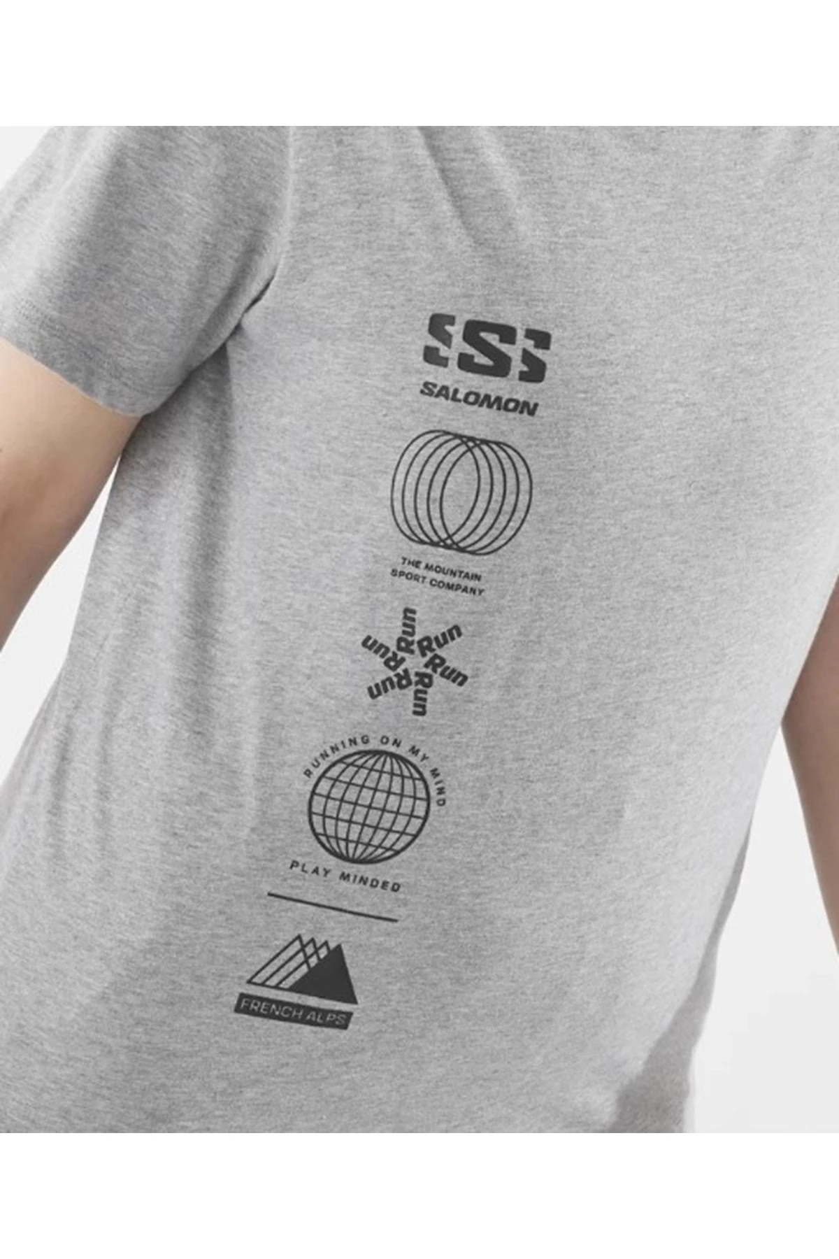 Salomon LC2233 Logo Combo SS Tee W Tişört Kadın T-Shirt GRİ