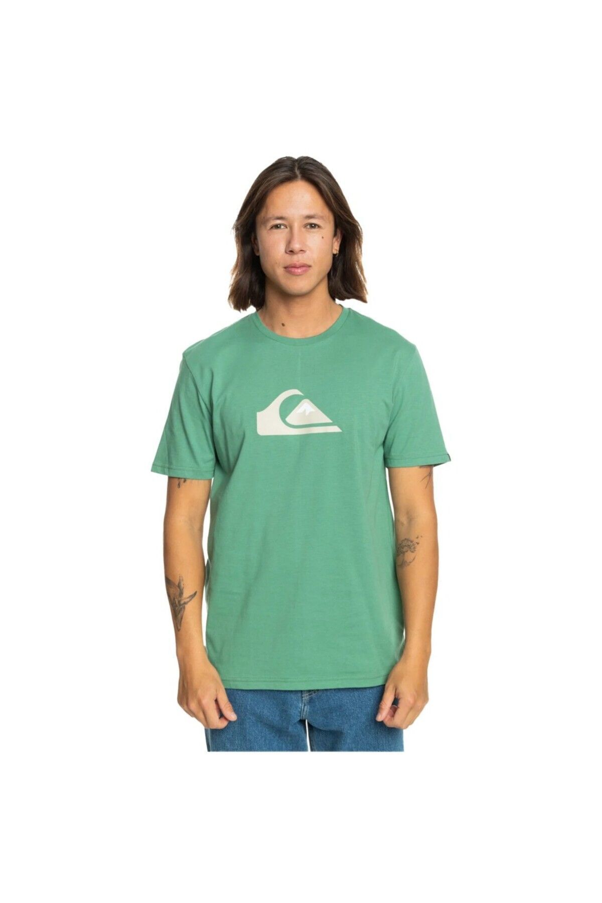 QUIKSILVER Comp Logo SS EQYZT07658-24705 ERKEK Yeşil Tişört