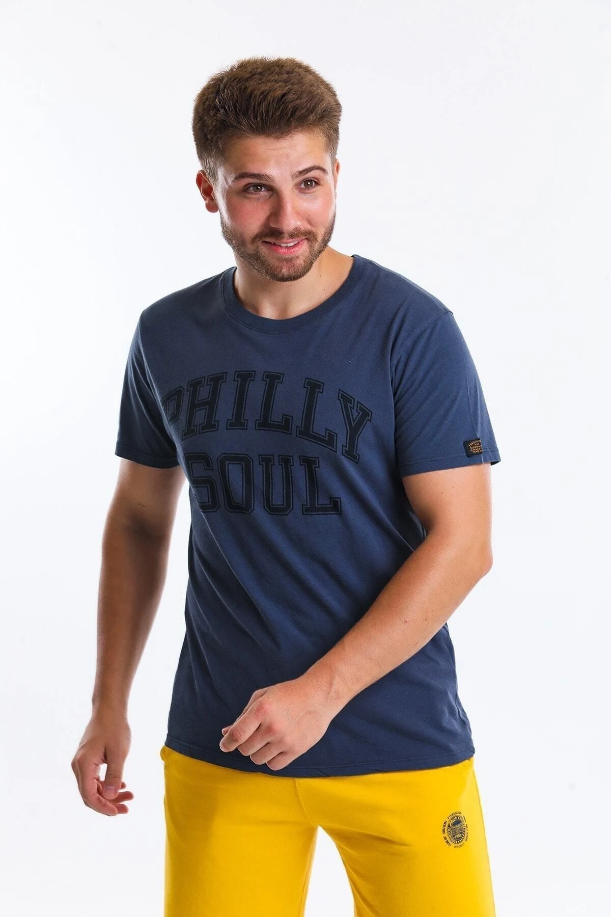 Superfly 22571-MEN Tshirt L.indigo Erkek Kisa Kol T-Shirt