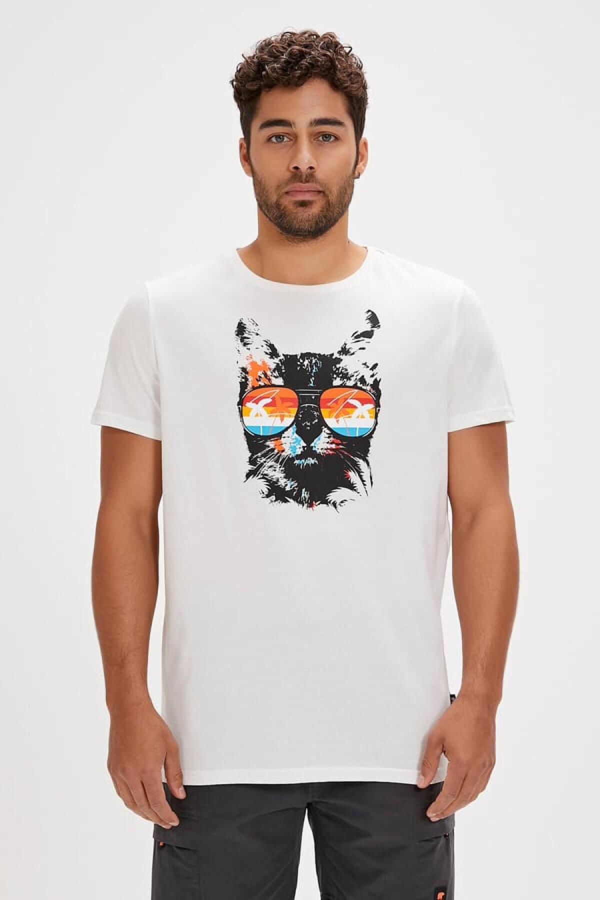 Bad Bear Manx Erkek Beyaz T-Shirt 24.01.07.011-C04