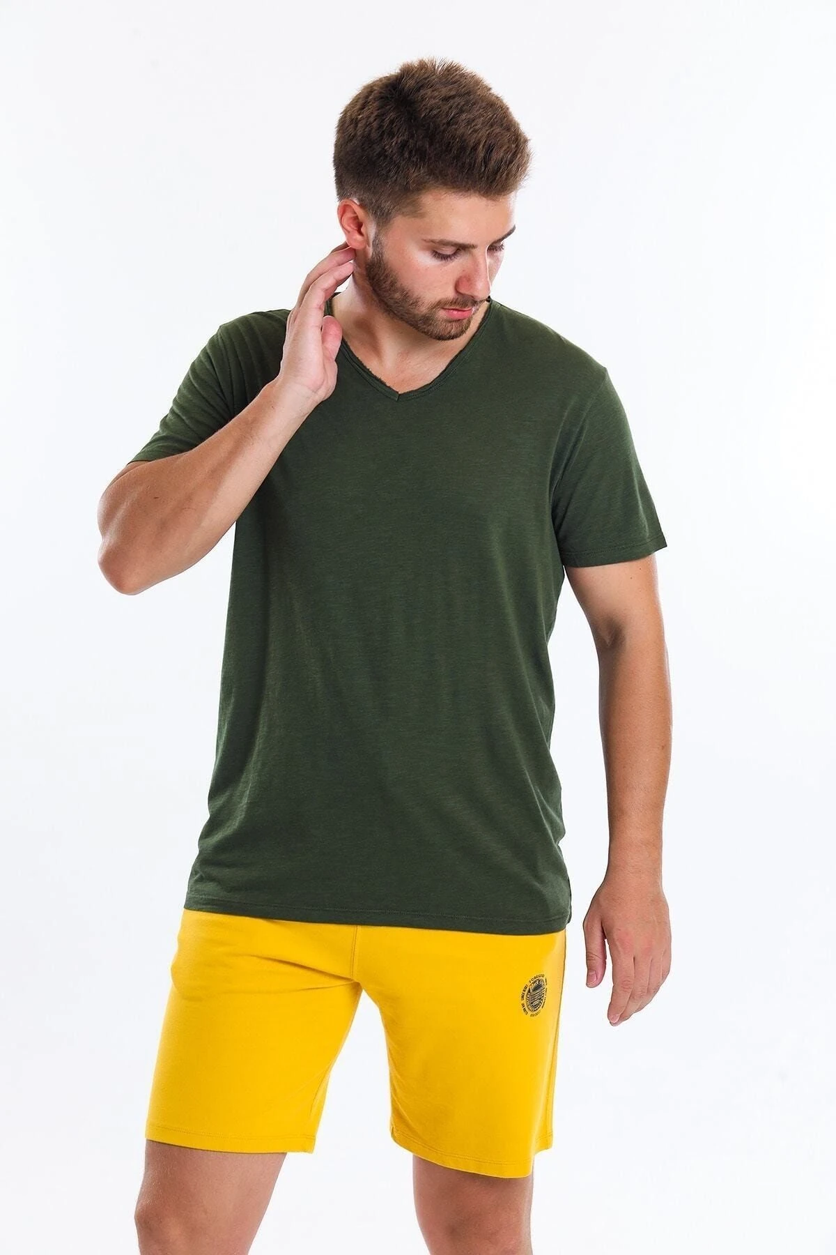 Superfly 22589-MEN Tshirt K.haki Erkek Kisa Kol T-Shirt