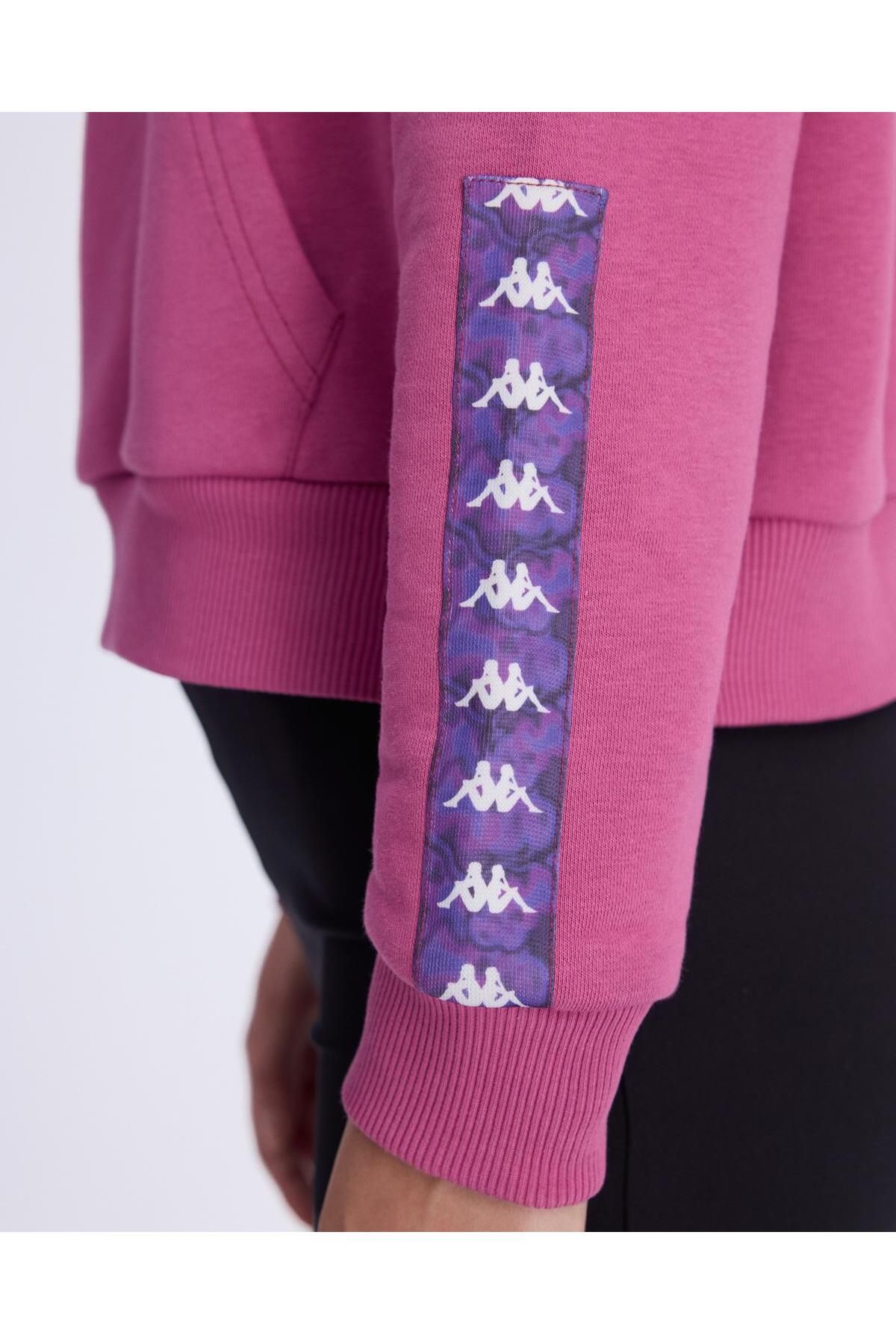Kappa Authentic Alcott Hoodie Kadın Pembe Comfort Fit Hoodie
