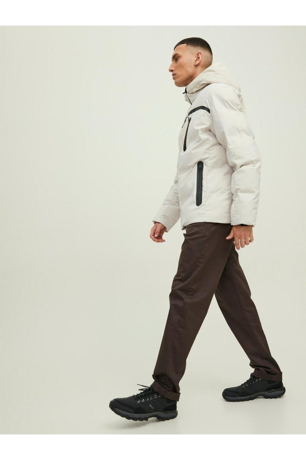 Jack & Jones Jcoheat Puffer Jacket Sn Beyaz Erkek Mont 12215507-Moonb