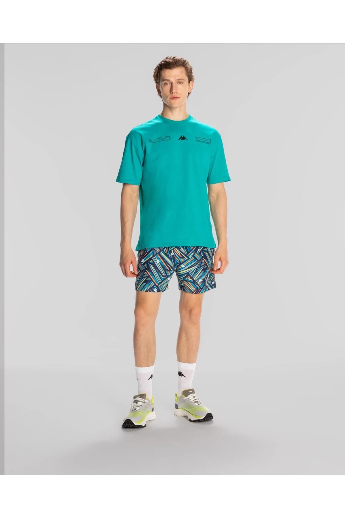 Kappa Authentic Alvin Erkek Nane Yeşili Comfort Fit Tişört