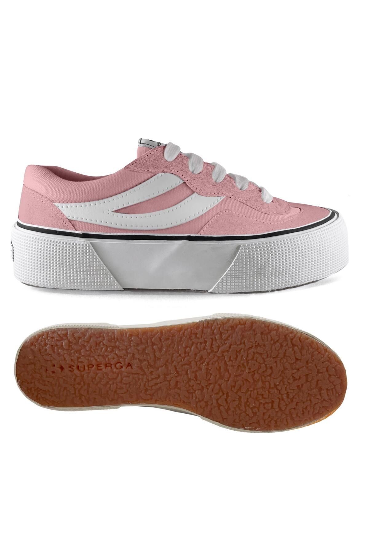 Superga 3041 Revolley Colorblock Platform Kadın Pembe Platform Sneaker