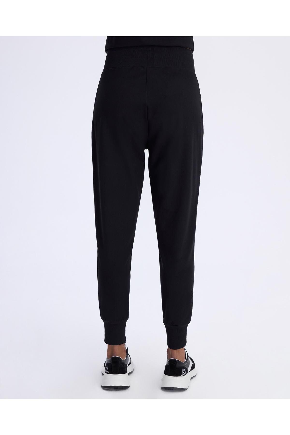 Kappa Berry Pant Kadın Siyah Comfort Fit Eşofman Altı