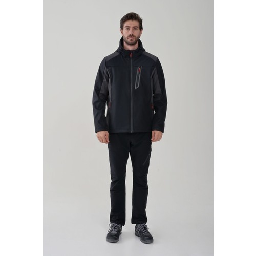 EXUMA ERKEK SİYAH SOFTSHELL MONT 2311198