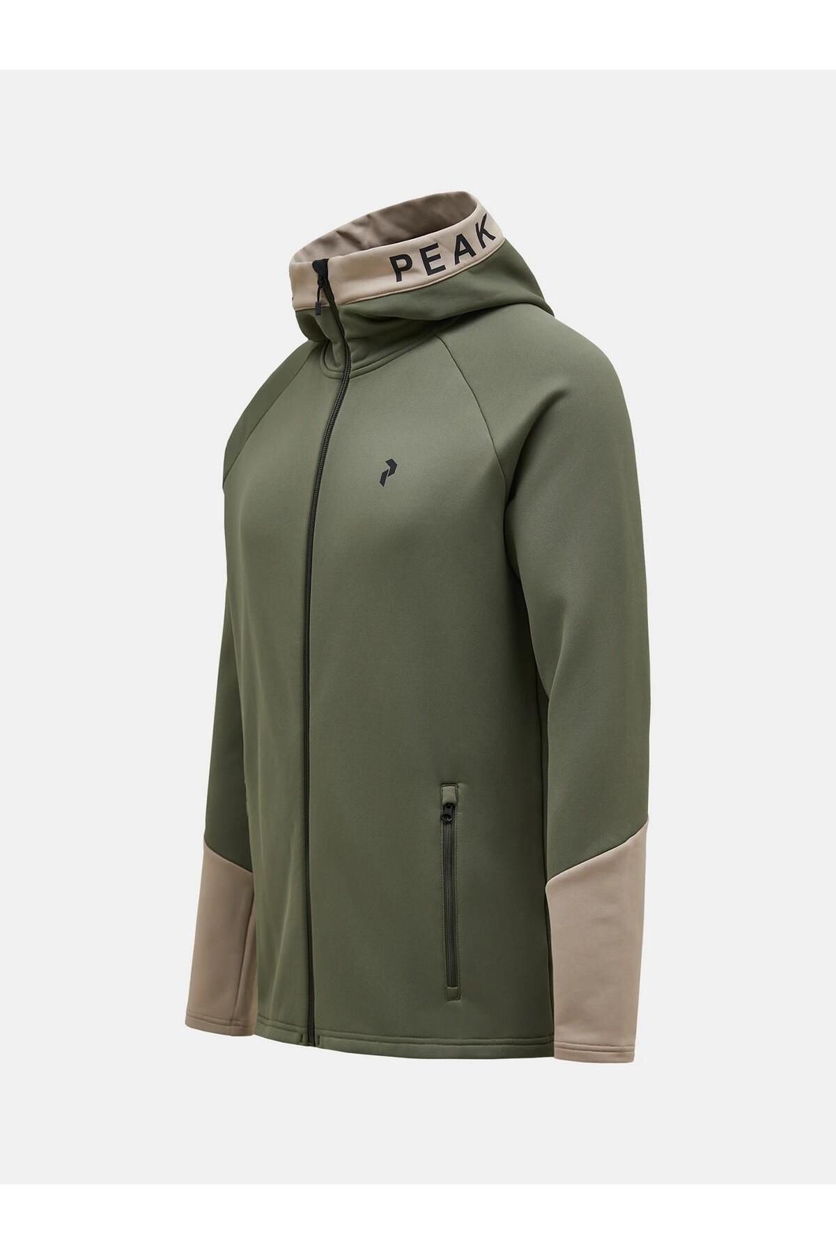 Peak Performance Rider Zip Hood Erkek Yeşil Sweatshirt G79437040-30228