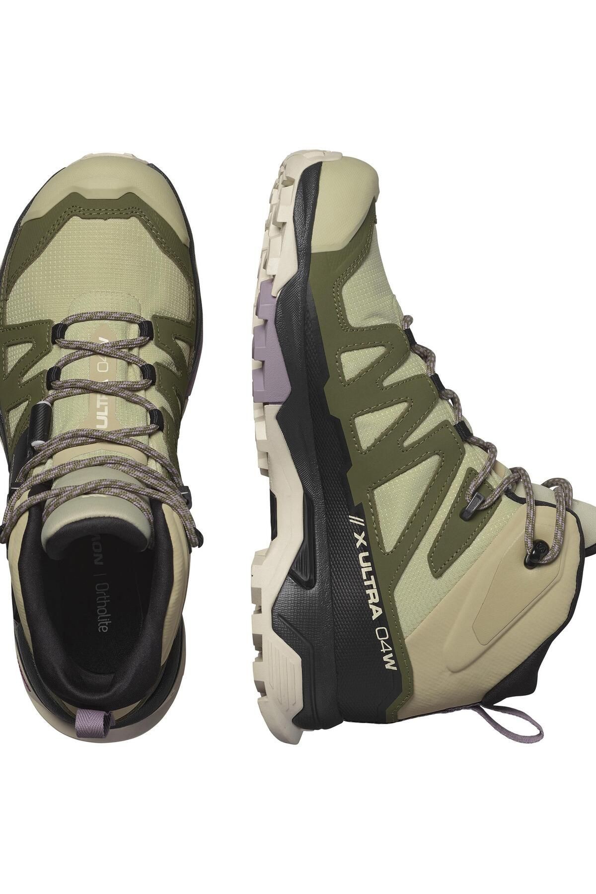 Salomon x Ultra 4 Mid Gore-Tex Kadın Outdoor Botu - Yeşil