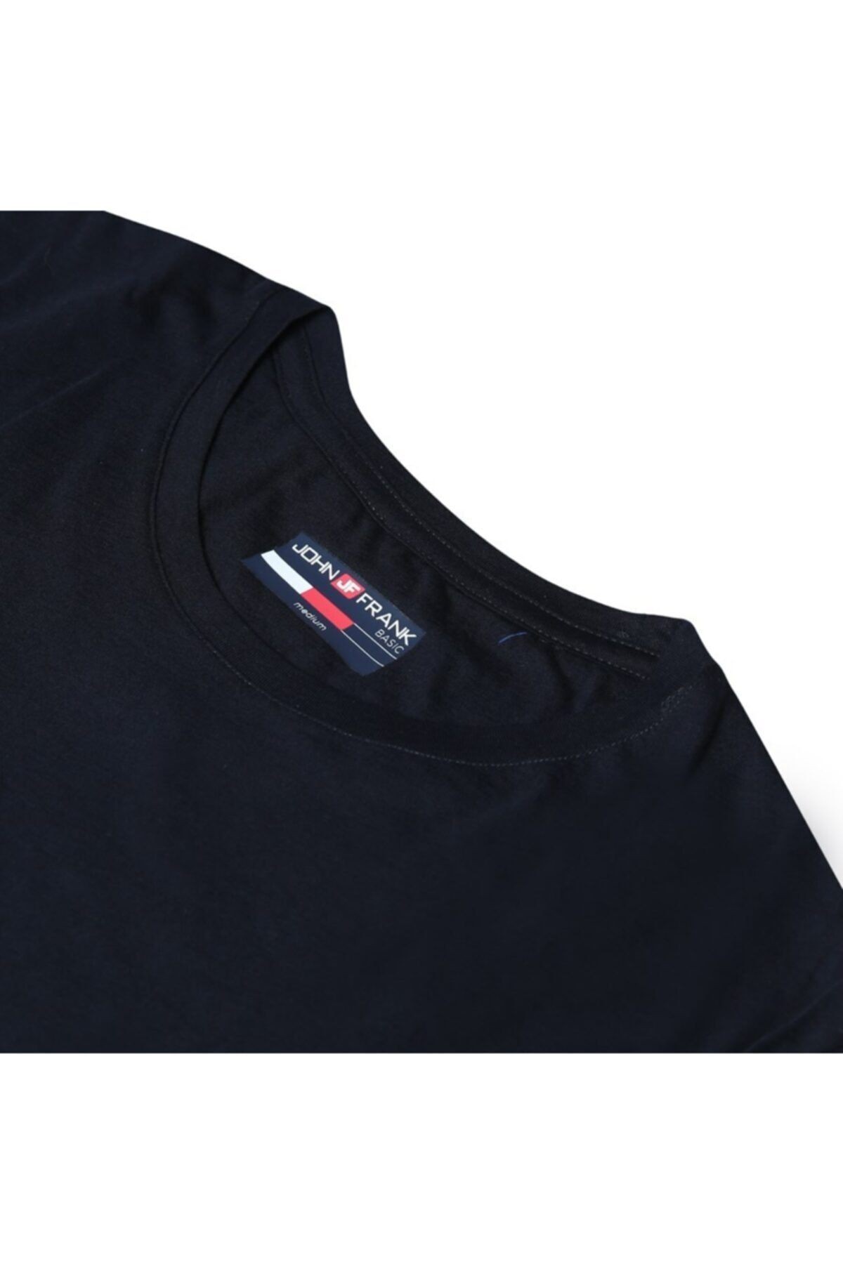 John Frank Erkek Lacivert Basic T-shirt