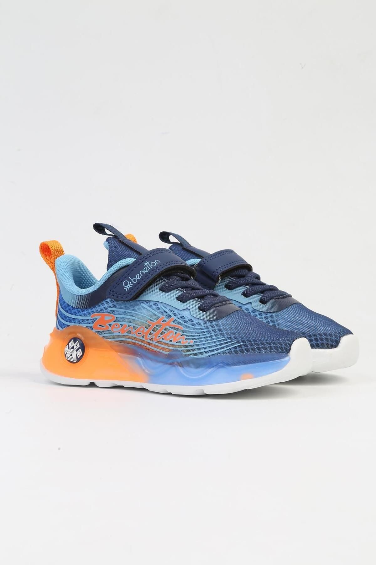 Benetton Mavi - Turuncu Erkek Çocuk Sneaker BNI-10277