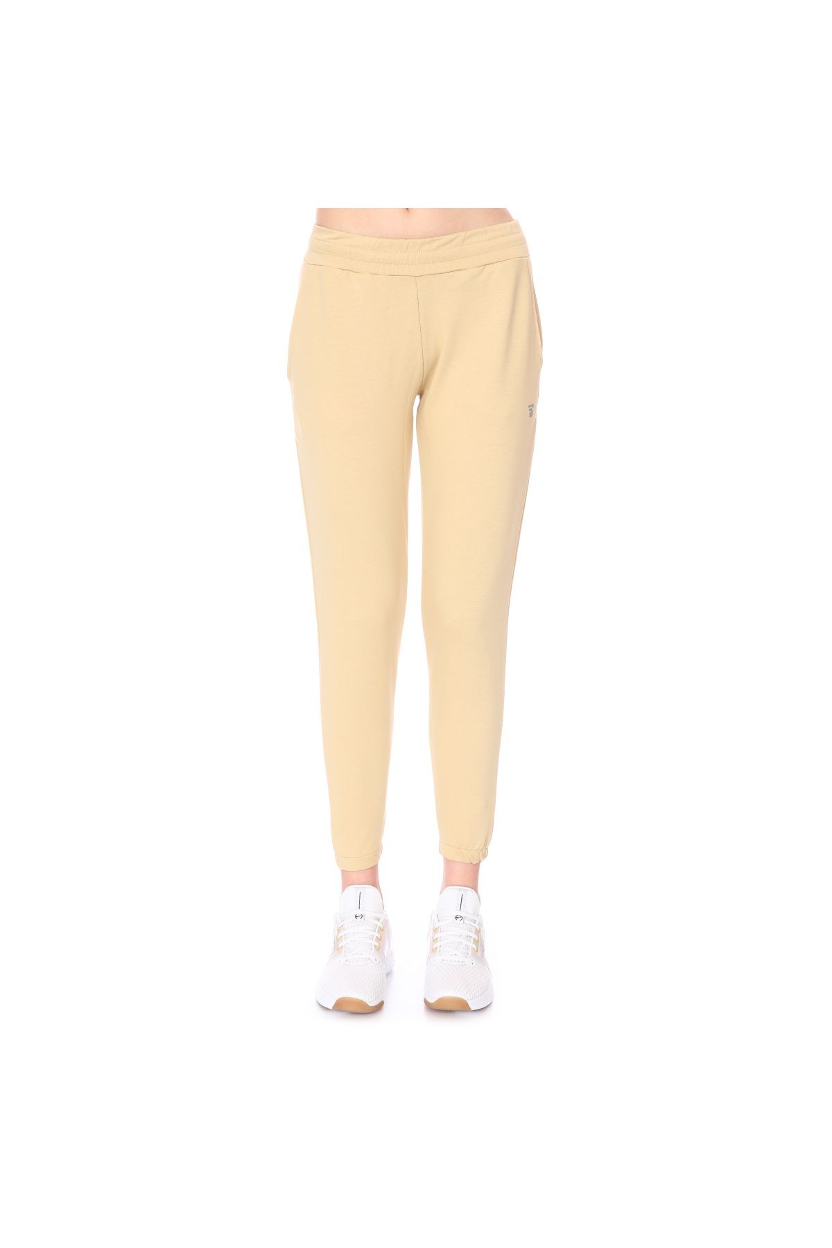 Sportive Wide Sweat Kadın Bej Günlük Stil Eşofman Altı 712108-BEJ