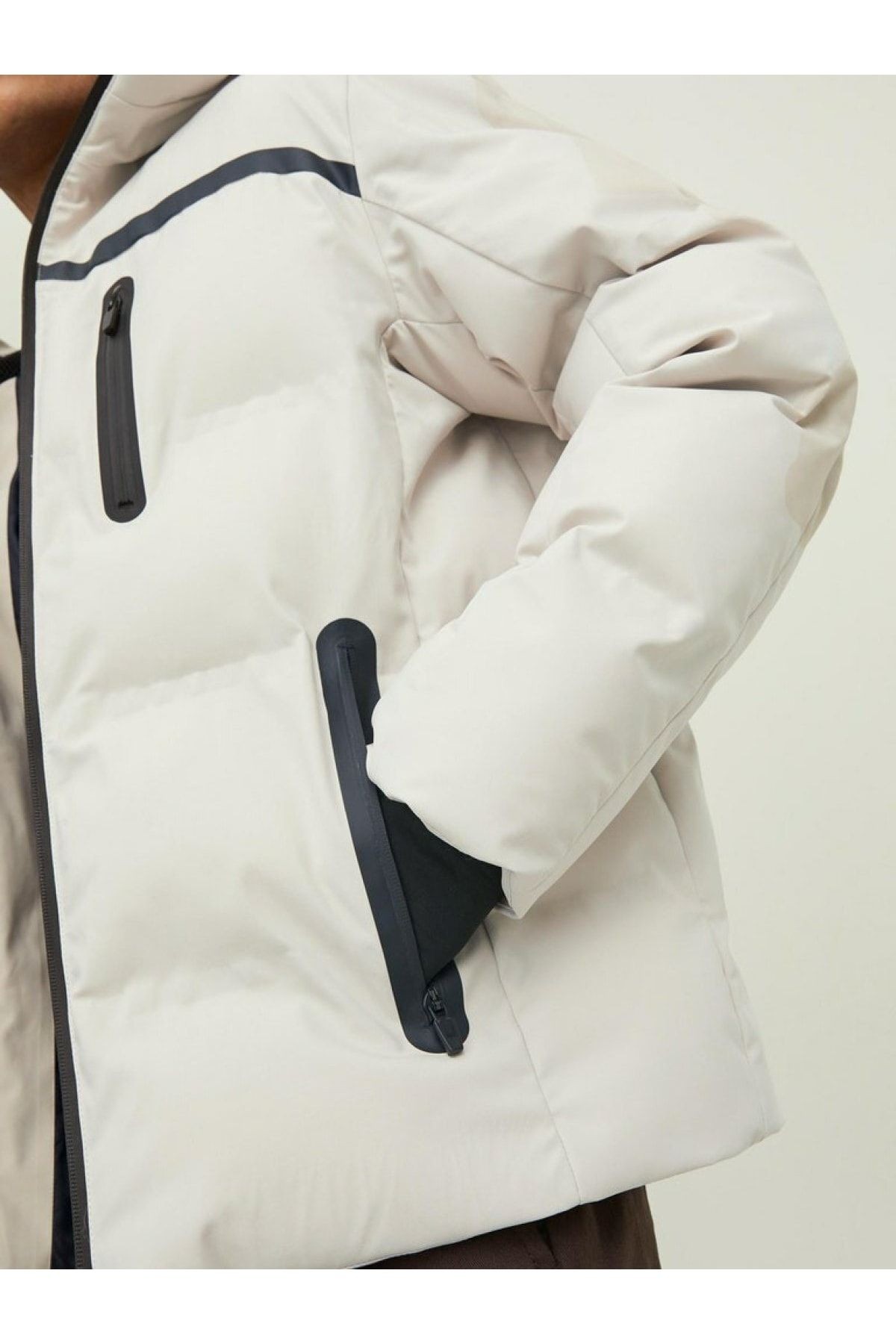 Jack & Jones Jcoheat Puffer Jacket Sn Beyaz Erkek Mont 12215507-Moonb