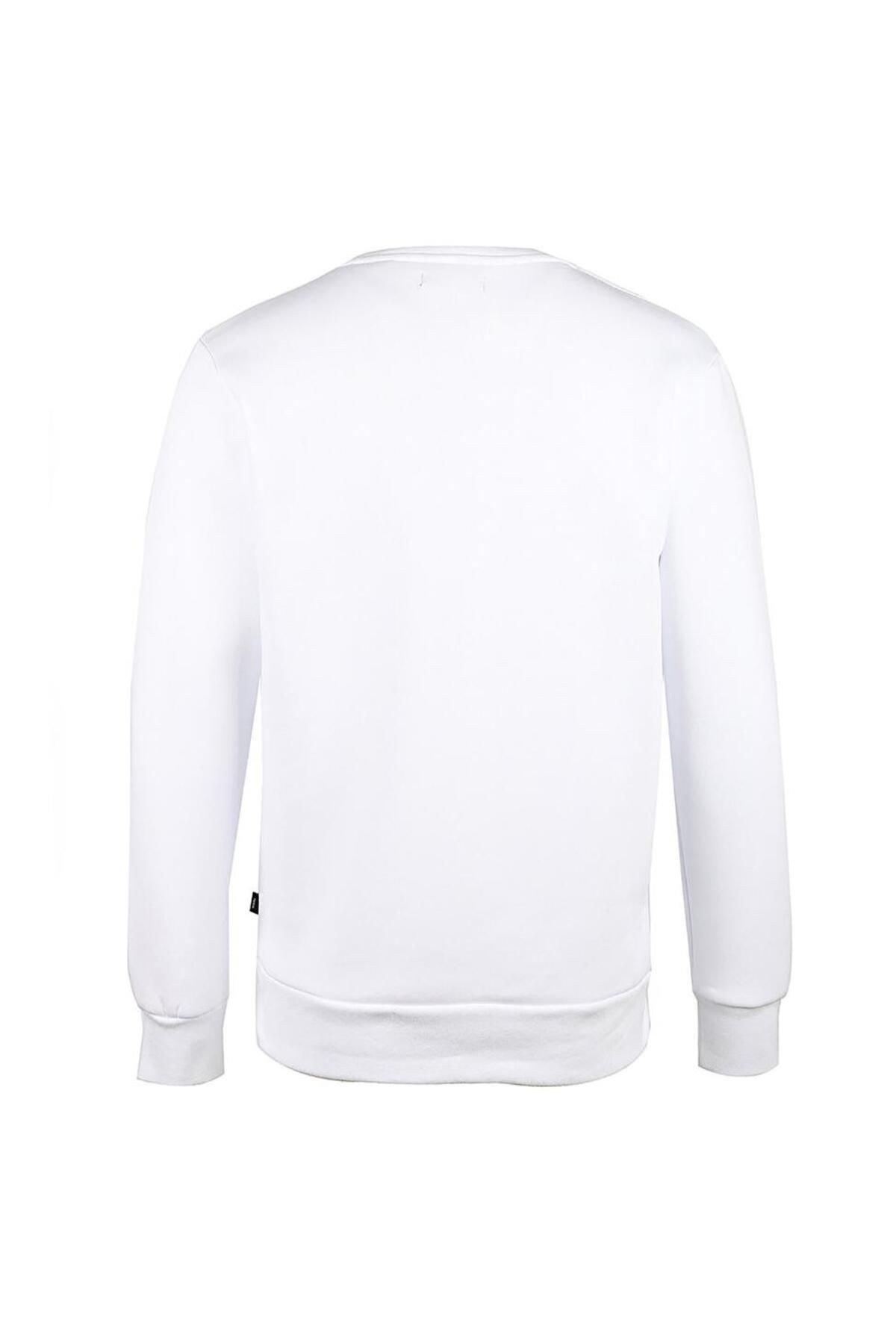 Jack & Jones Blajason Erkek Beyaz Bisiklet Yaka Sweatshirt