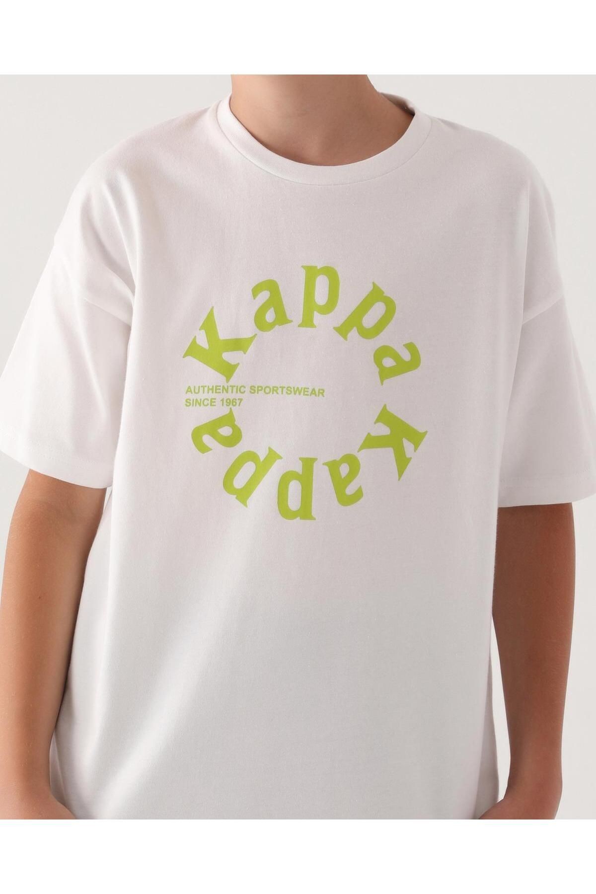 Kappa Krem Kappa Baskı Erkek Çocuk T-Shirt