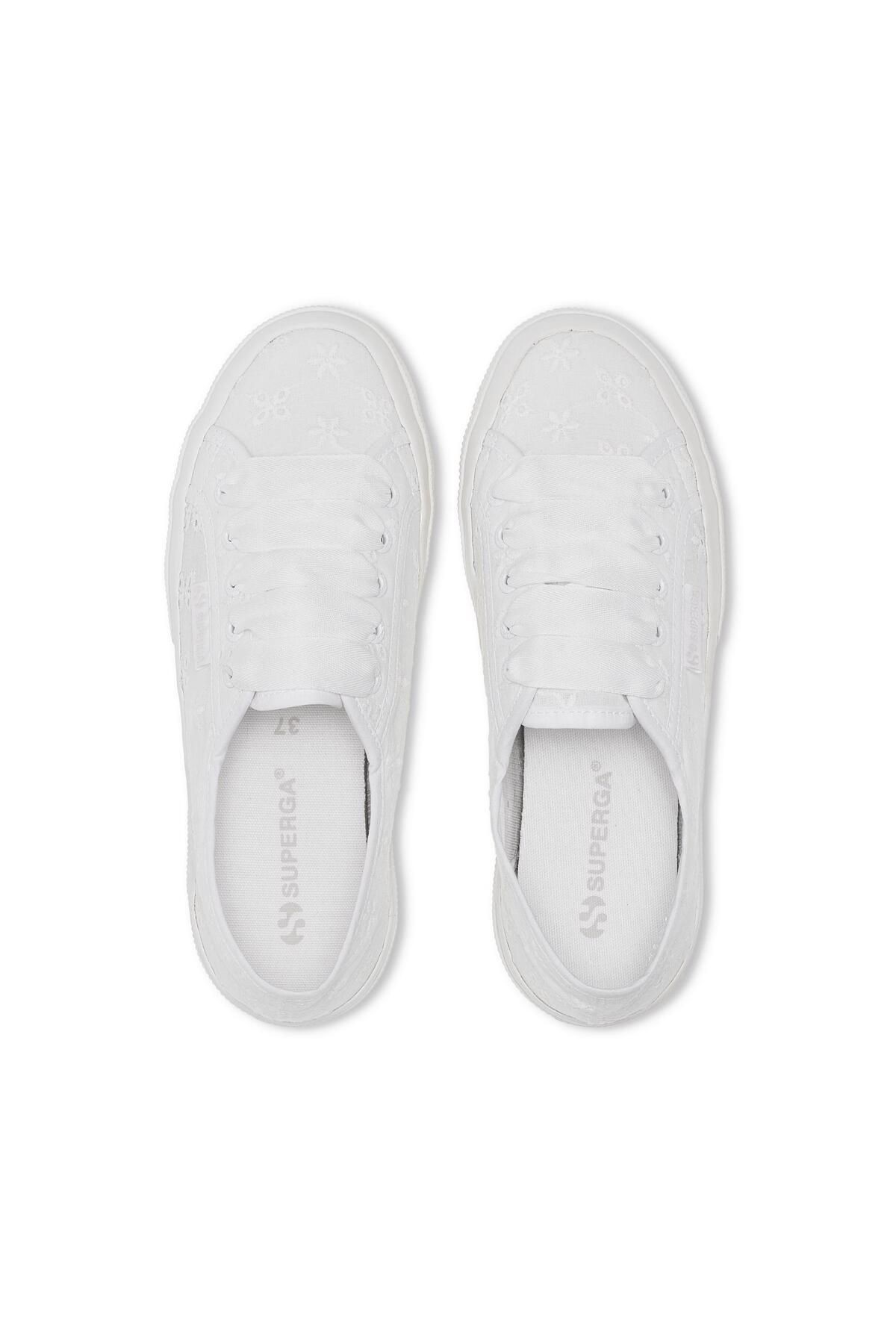 Superga 2750 Flower Sangallo Kadın Beyaz Sneaker S5137JW-A0A-SP