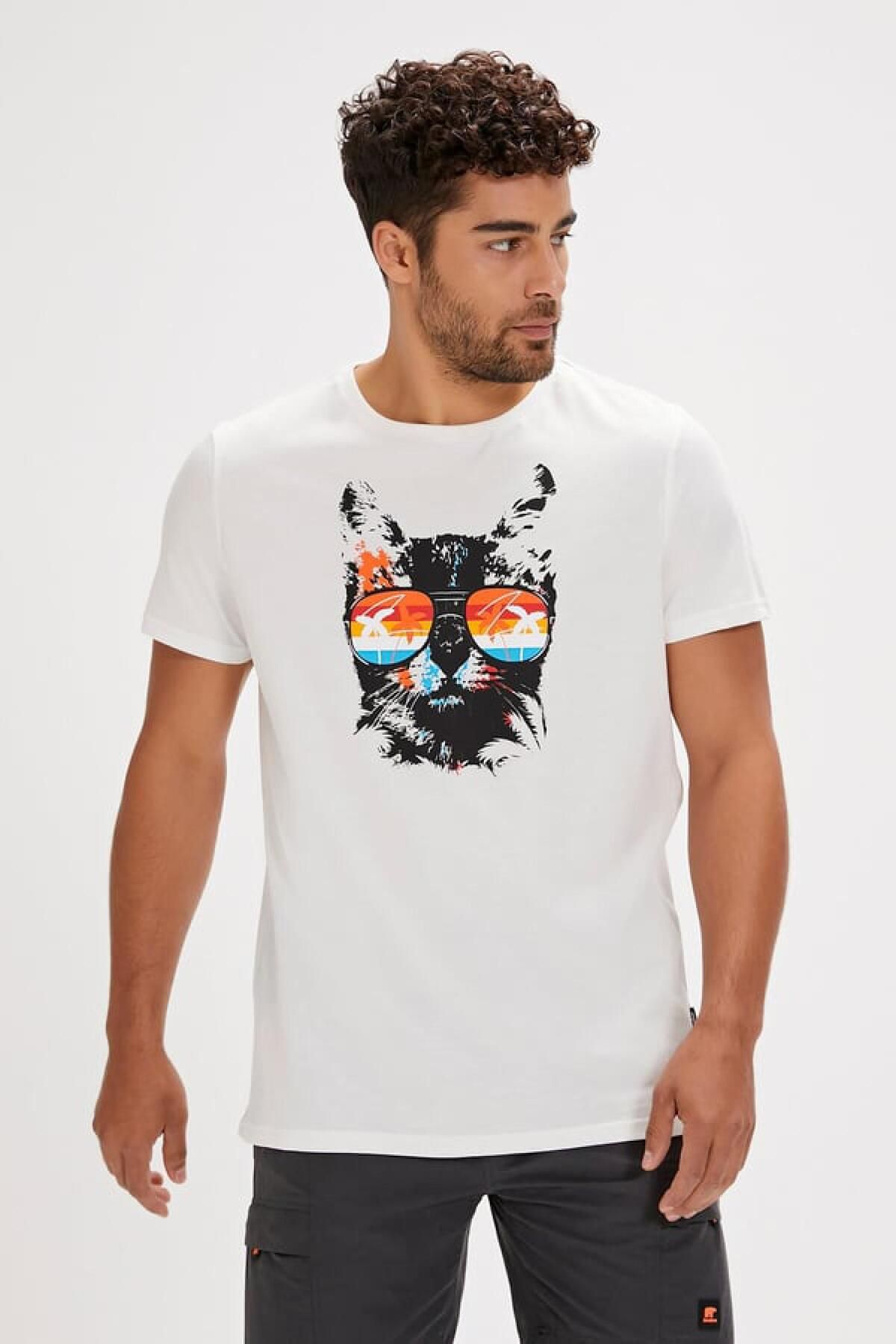 Bad Bear Manx Erkek Beyaz T-Shirt 24.01.07.011-C04